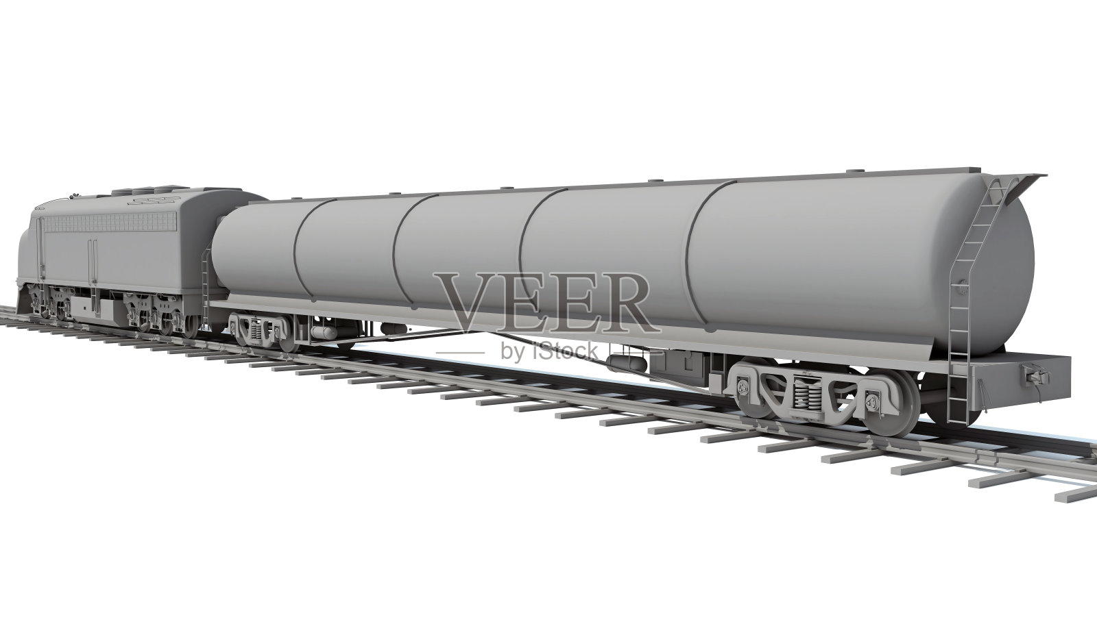 在白色背景上3D渲染坦克车照片摄影图片