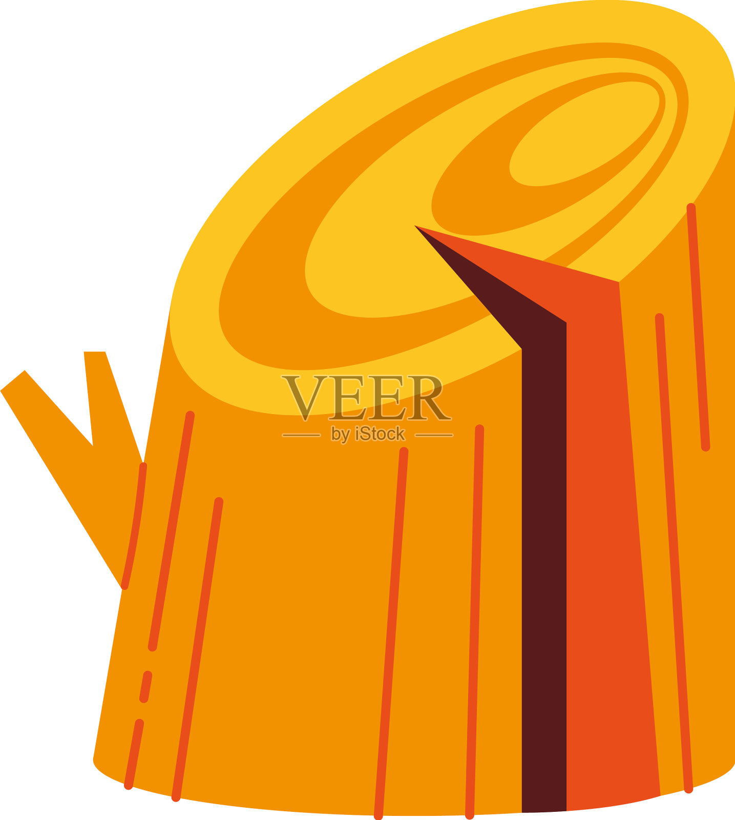 秋季的树干设计元素图片