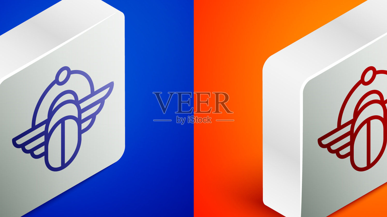 等距线埃及圣甲虫图标孤立上图标素材