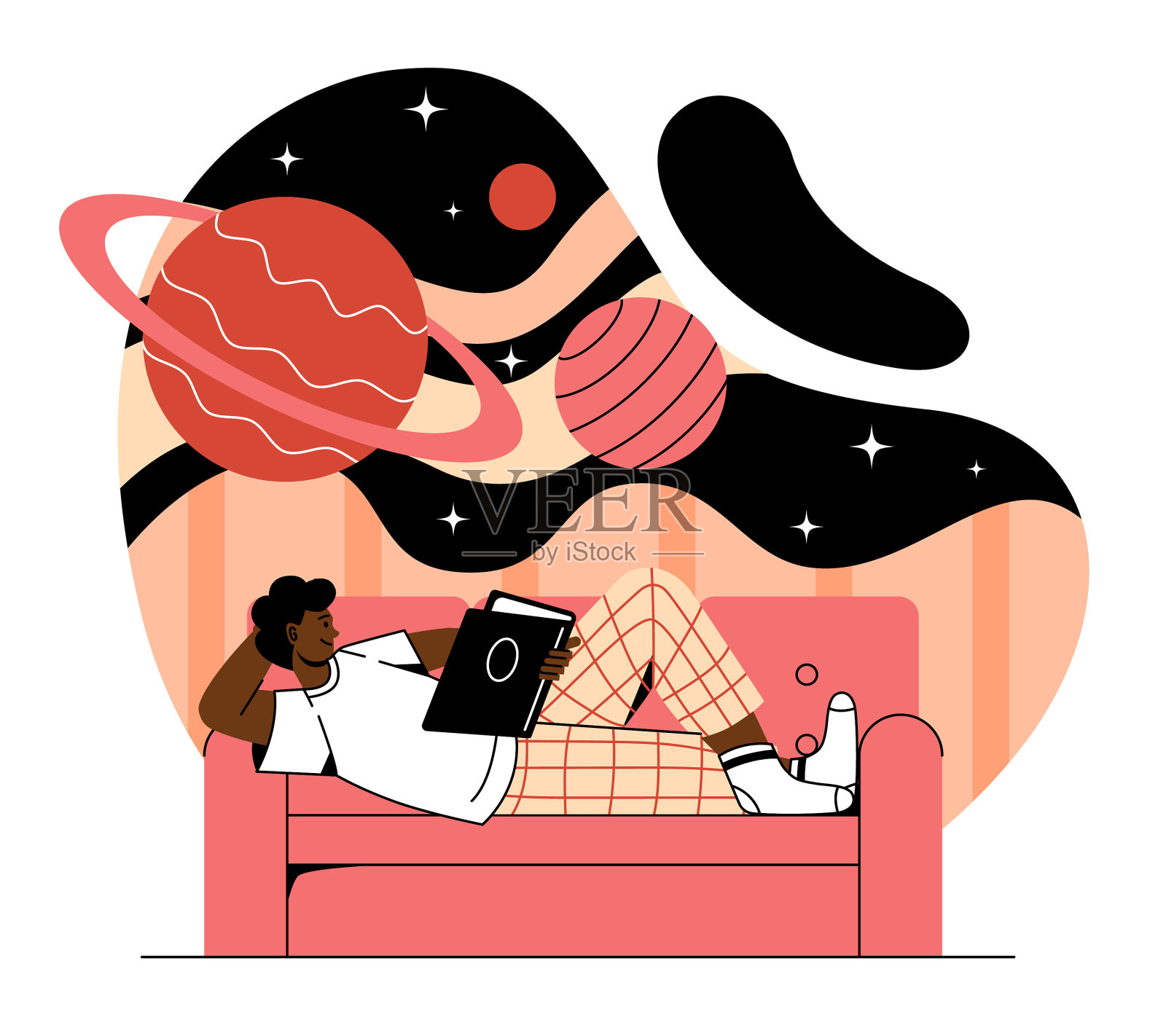 做梦的人的集合设计元素图片