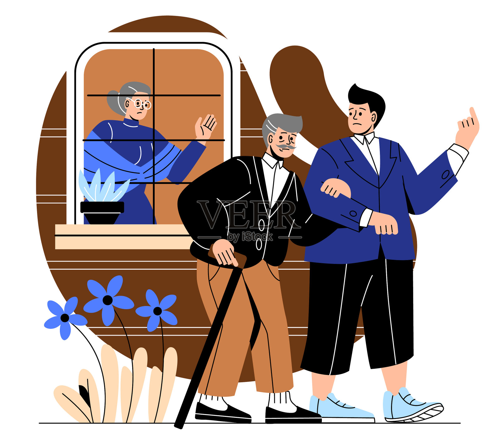 离家或回家的人设计元素图片