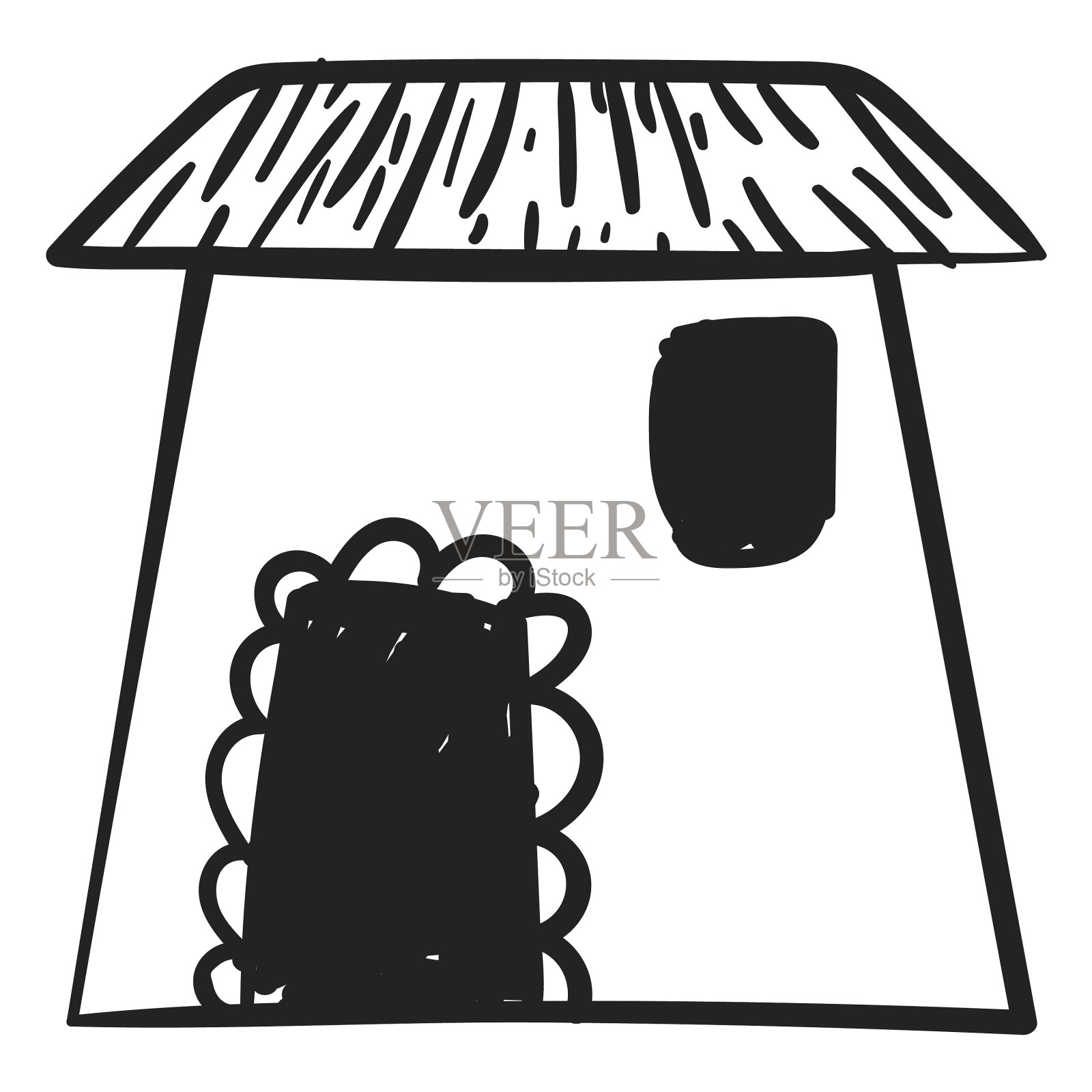 房子涂鸦图标高质量设计元素图片