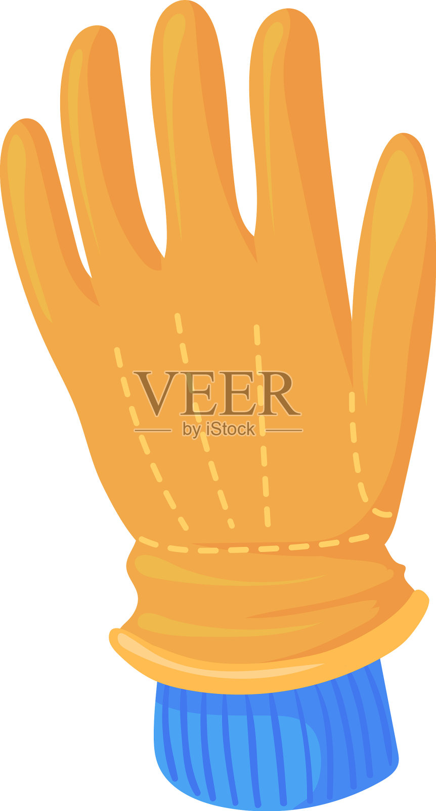 温暖手套图标卡通冷季时尚设计元素图片