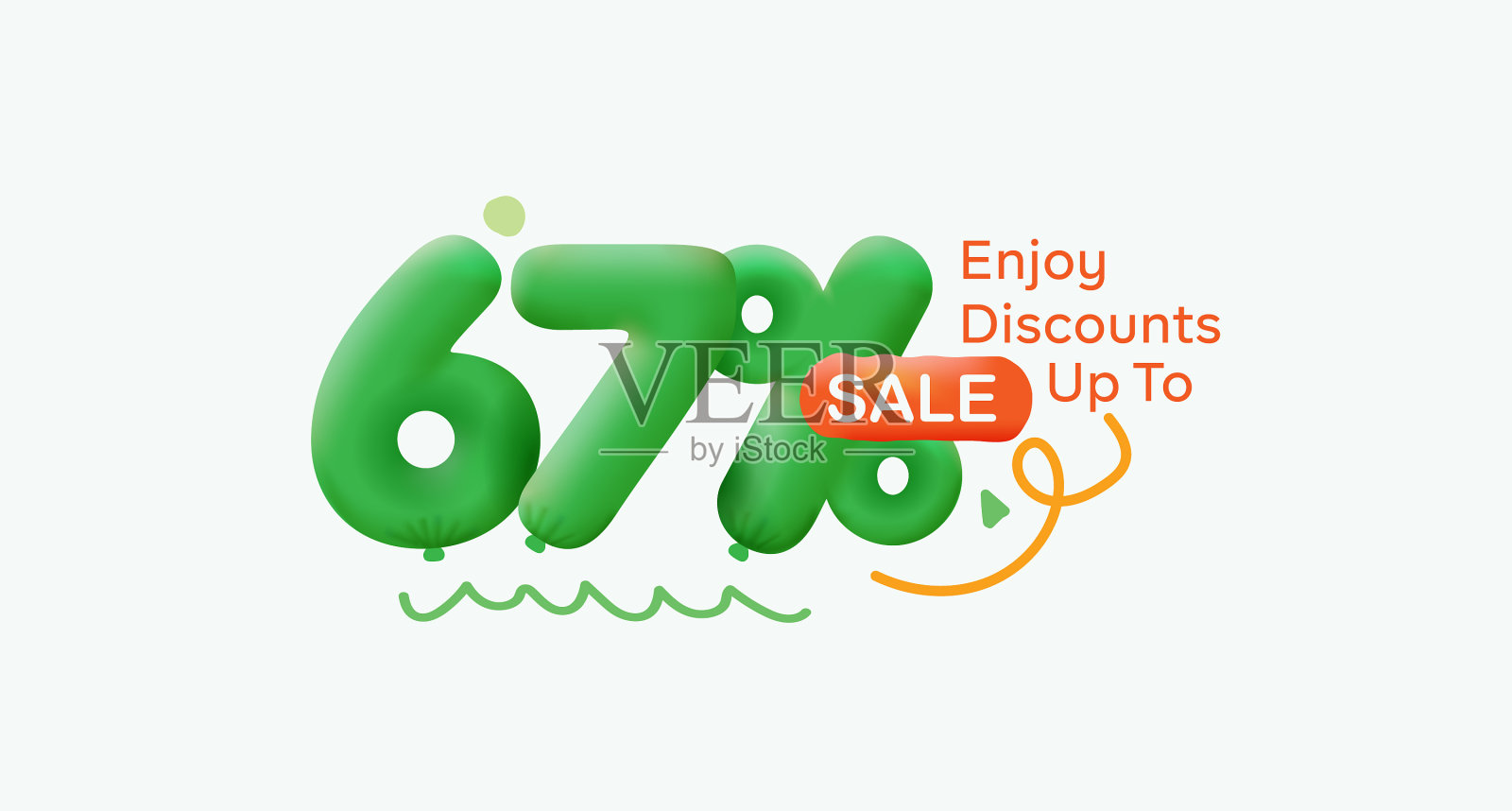 夏季特卖横幅67折形式设计元素图片