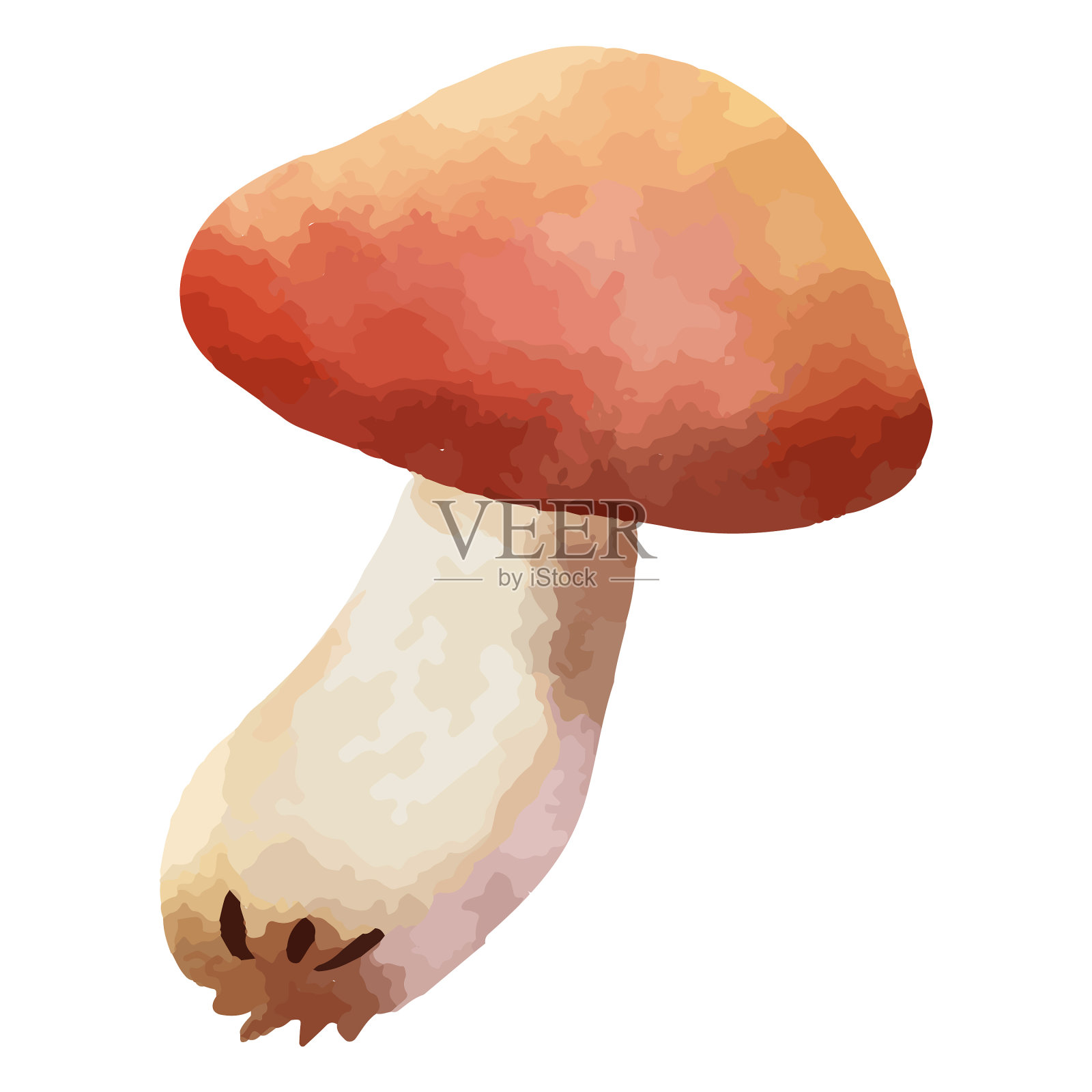 红蘑菇水彩画品质高设计元素图片