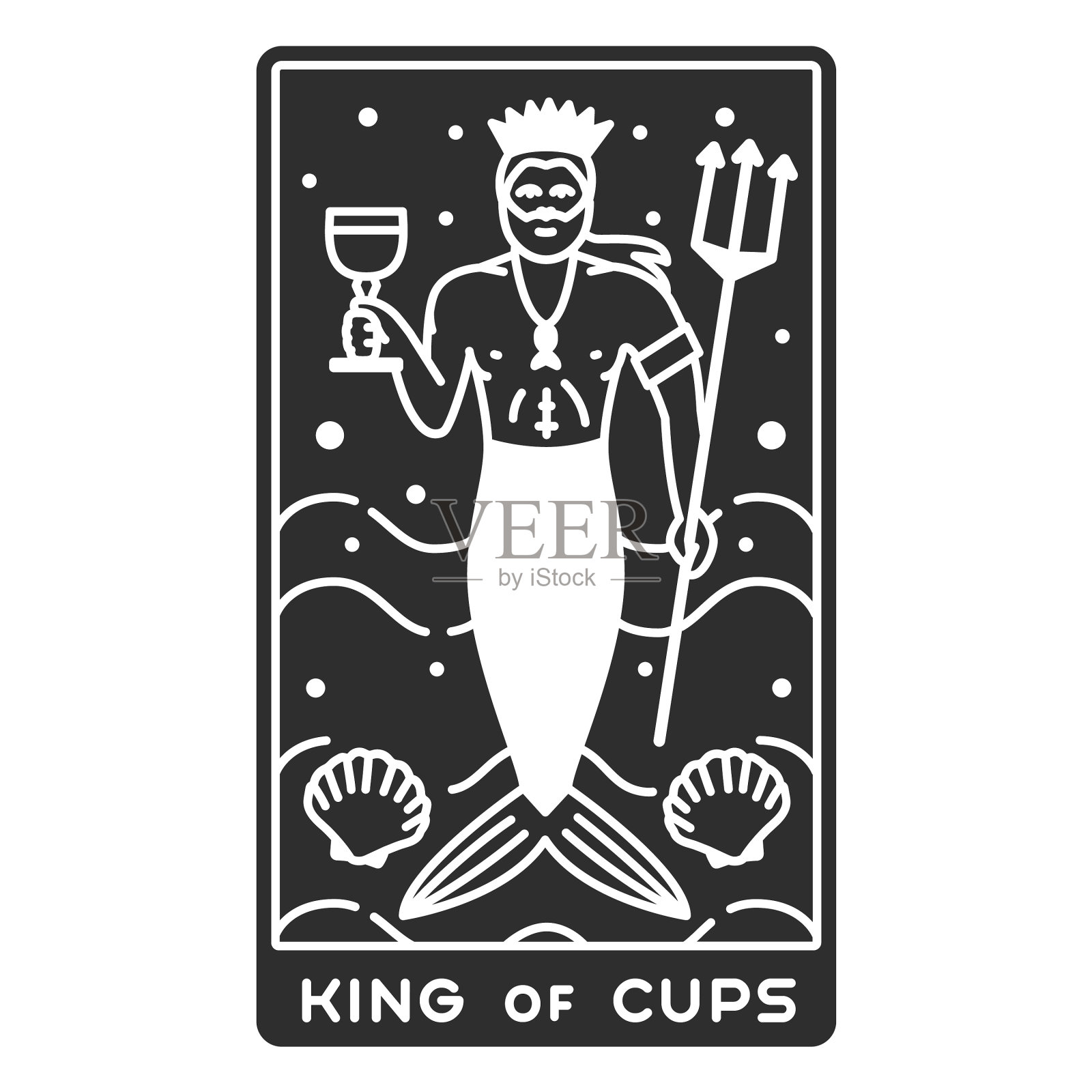 塔罗牌王的杯子切出高品质插画图片素材