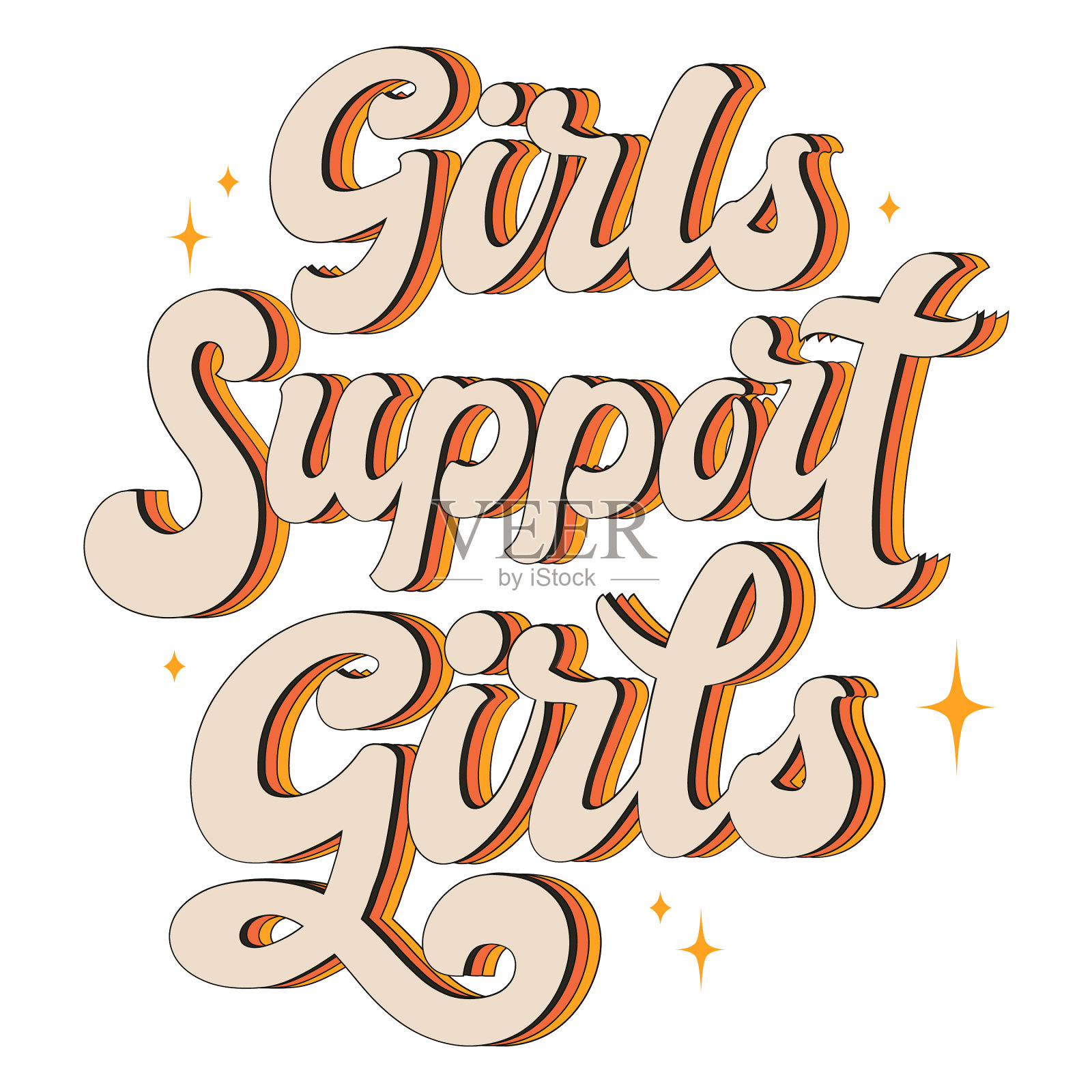 女生支持女生复古报价高品质设计元素图片