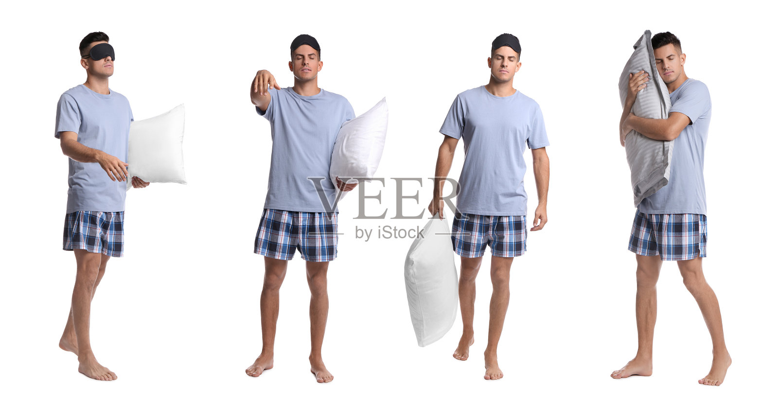 在白色背景上拼贴梦游者的照片。旗帜设计照片摄影图片