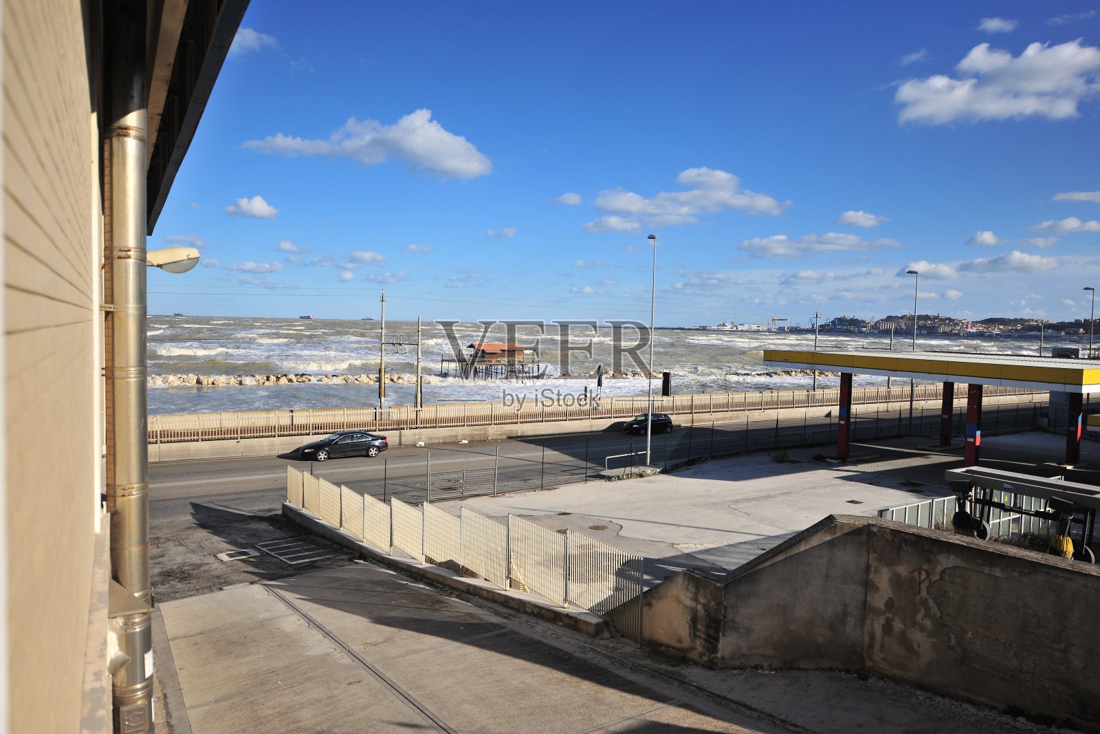 从渡轮到意大利安科纳老城的美丽景色照片摄影图片