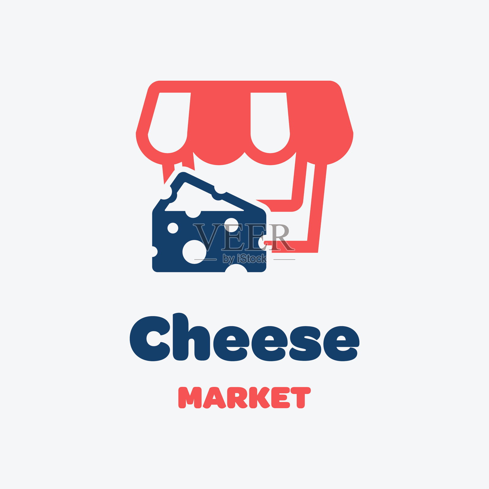 奶酪市场的标志图标素材