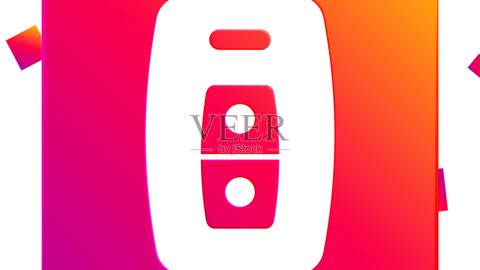 白色汽车钥匙与远程图标孤立在白色图标素材