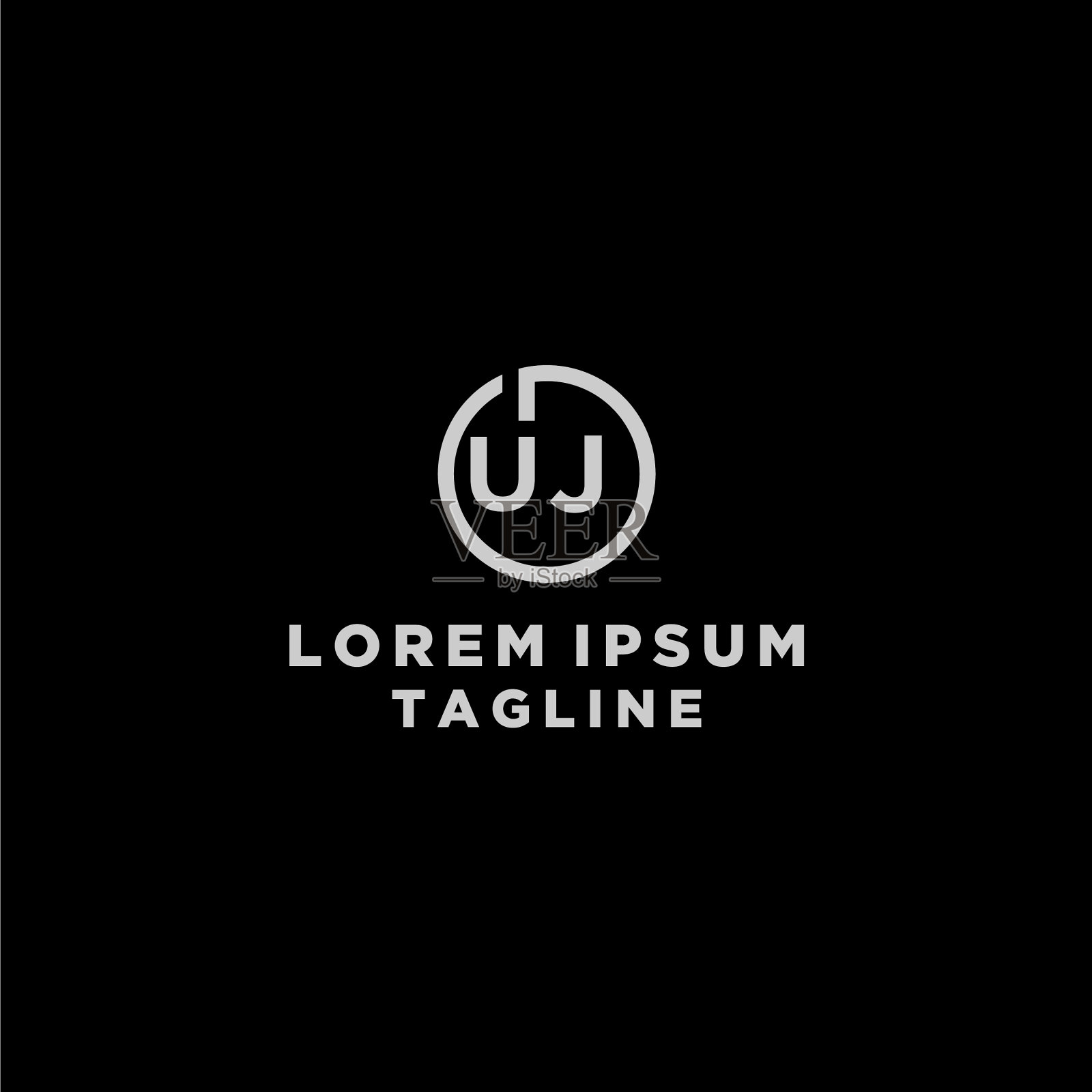 uj圆的标志插画图片素材