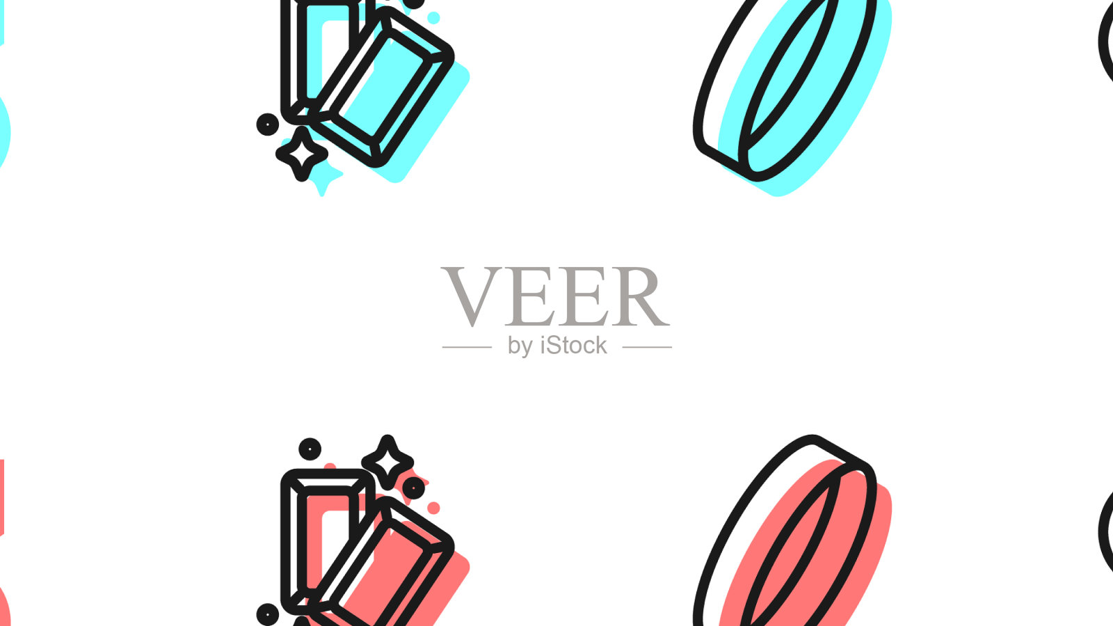 设置线金戒指和融化的黄金条插画图片素材