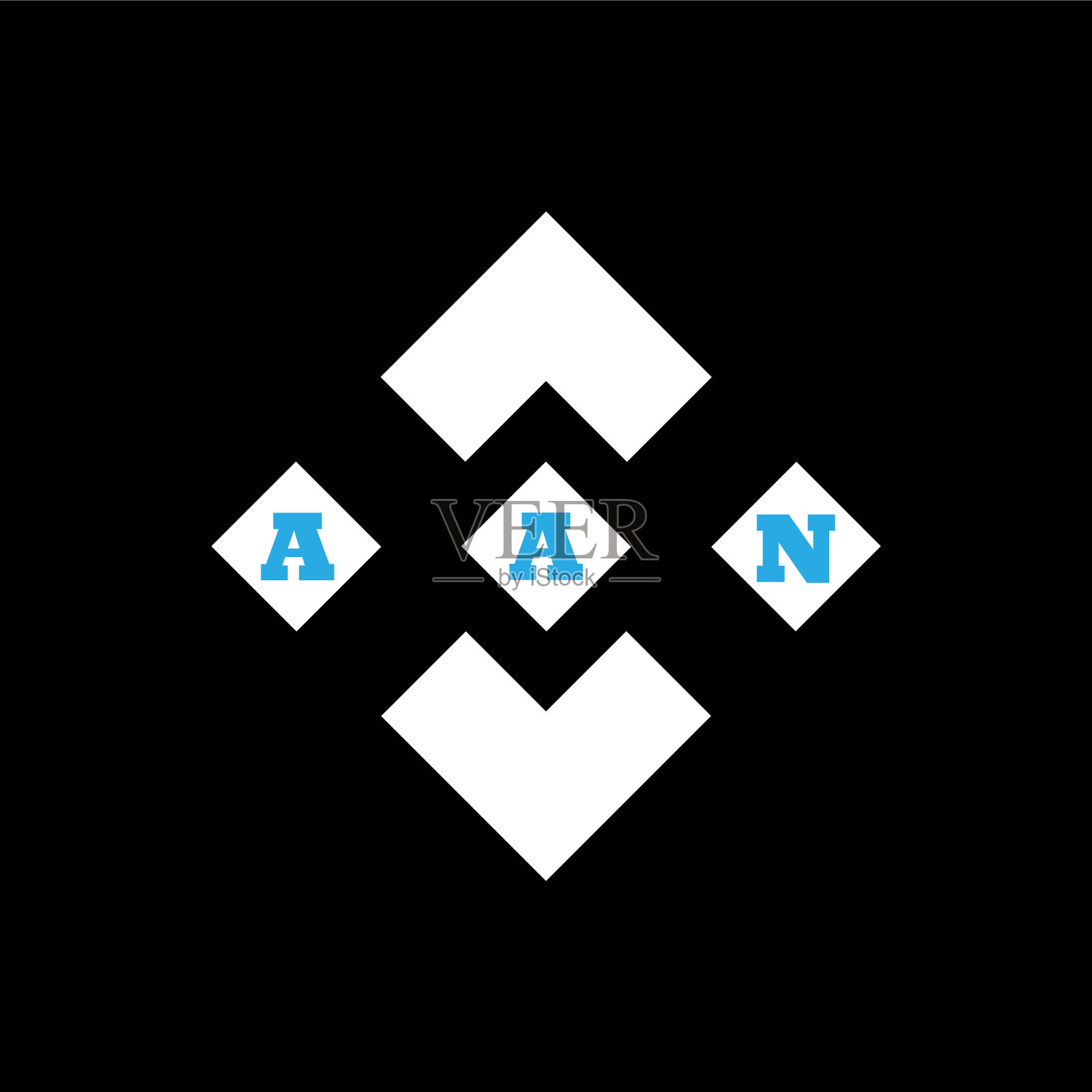 Aan字母logo抽象创意设计Aan插画图片素材