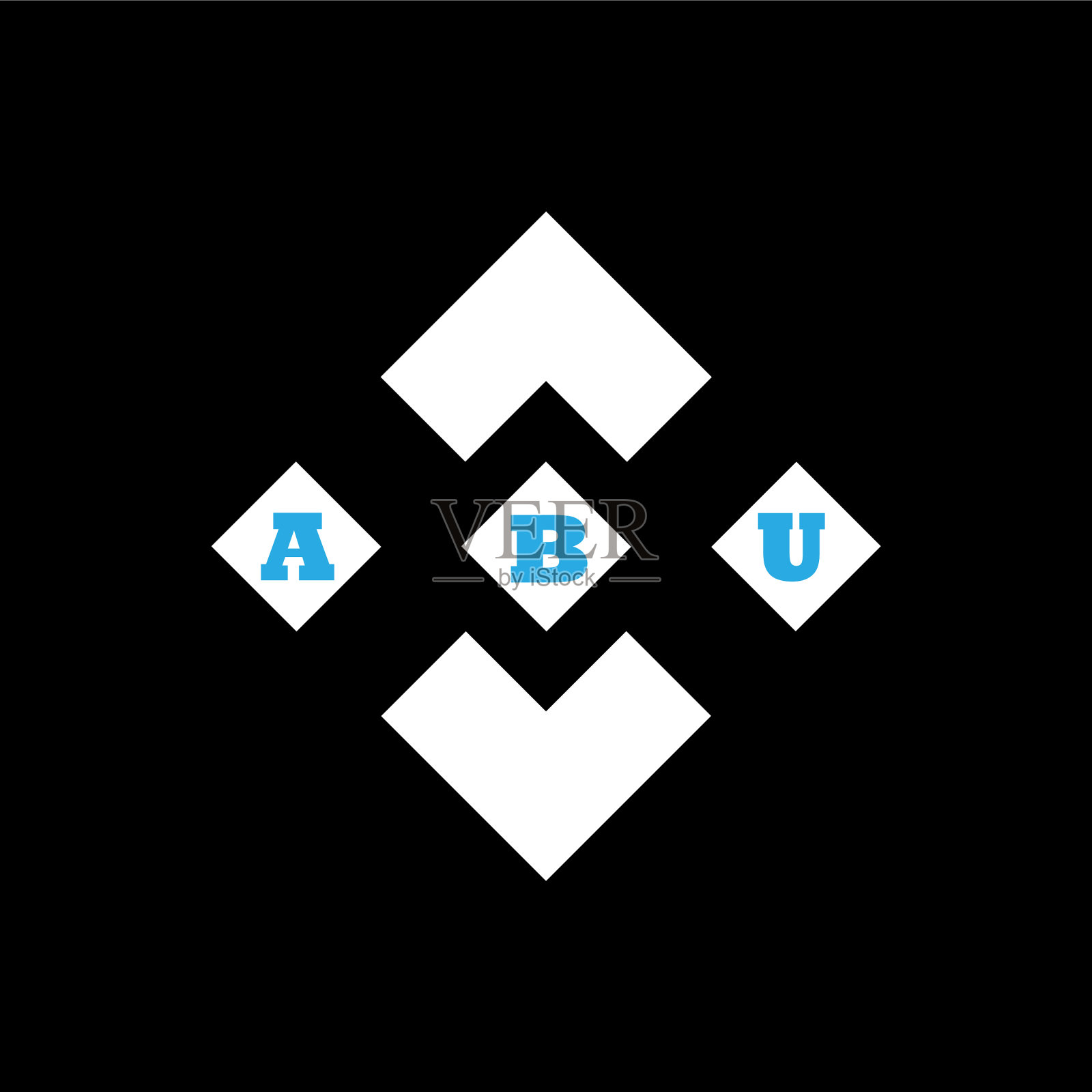 ABU字母logo抽象创意设计ABU插画图片素材