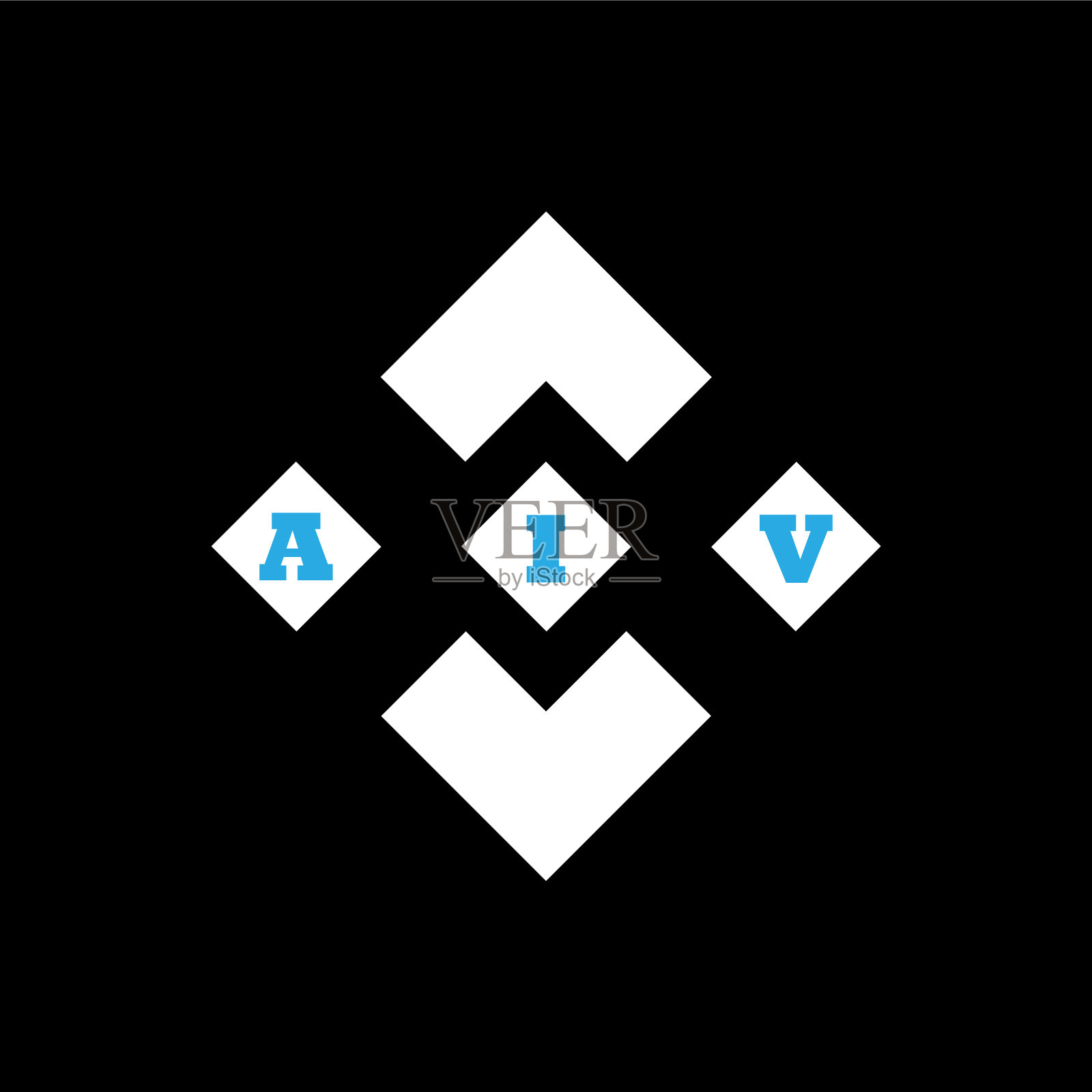 Aiv字母logo抽象创意设计Aiv插画图片素材