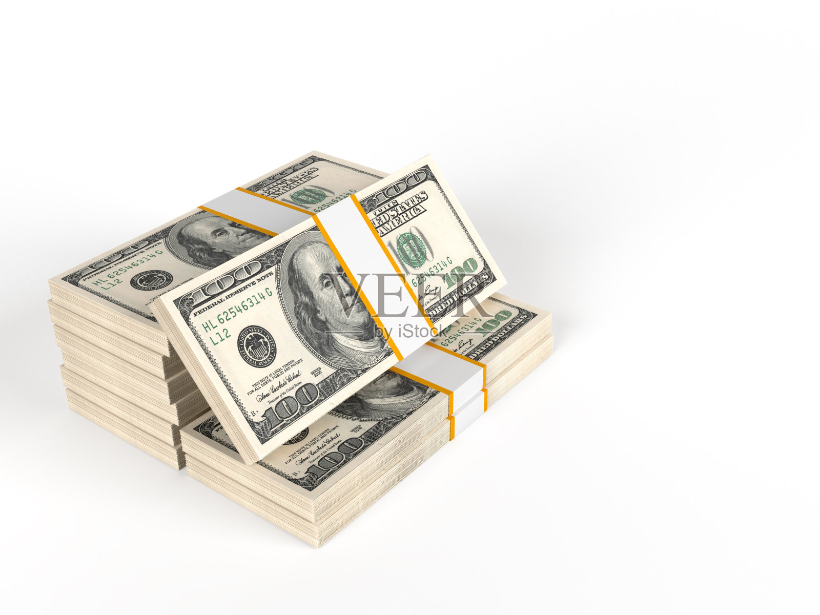 美元堆栈。省钱、盈利、投资、回报的理念。三维渲染照片摄影图片