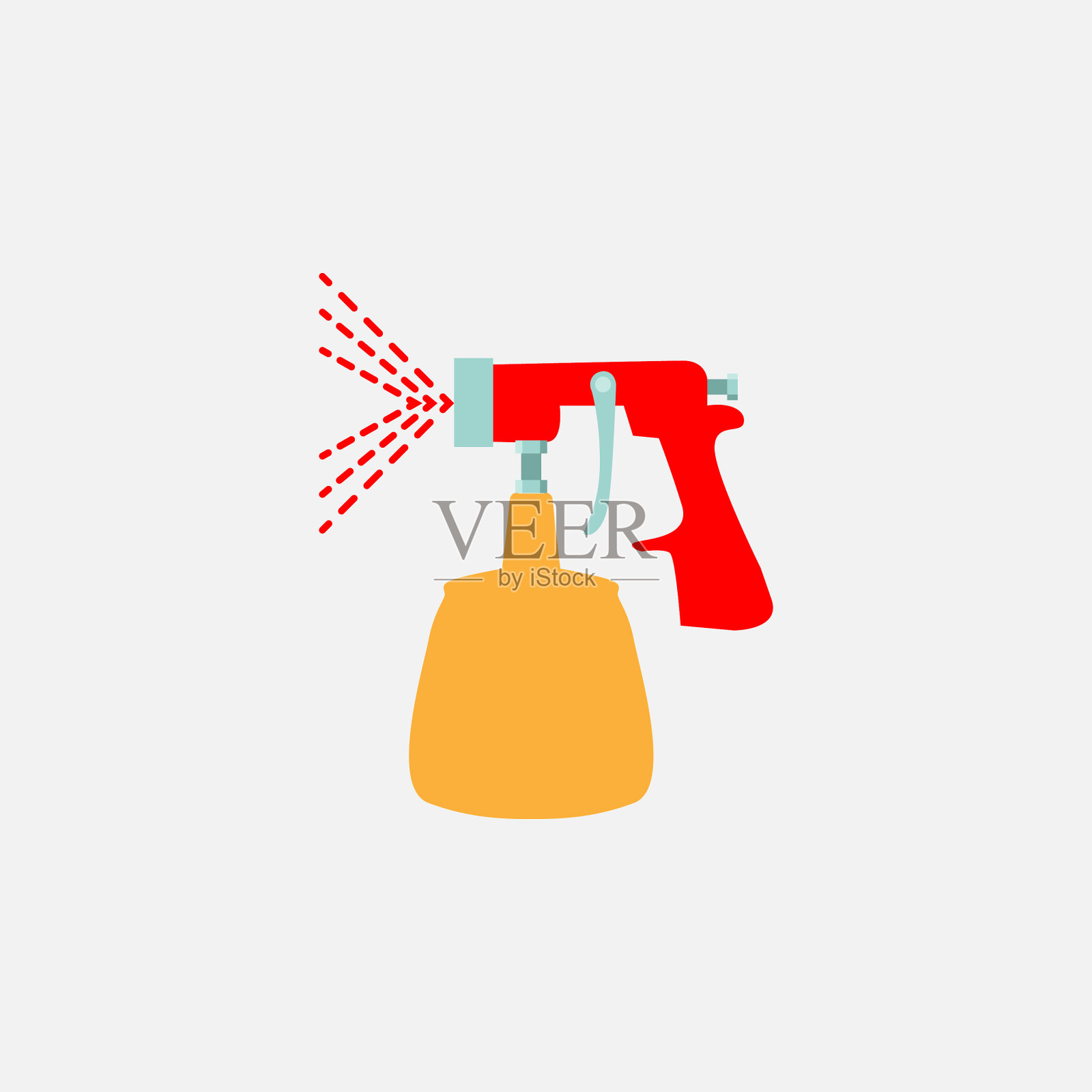 机器喷漆施工平插画图片素材