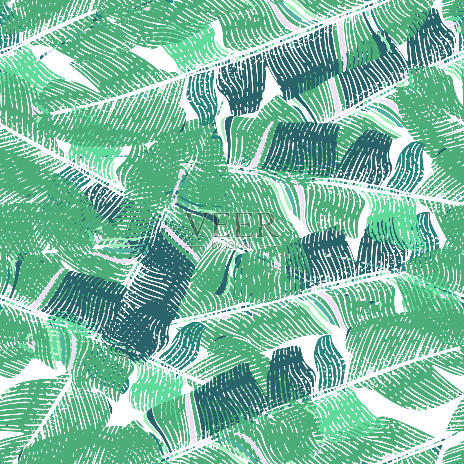 迷彩叶无缝图案抽象插画图片素材