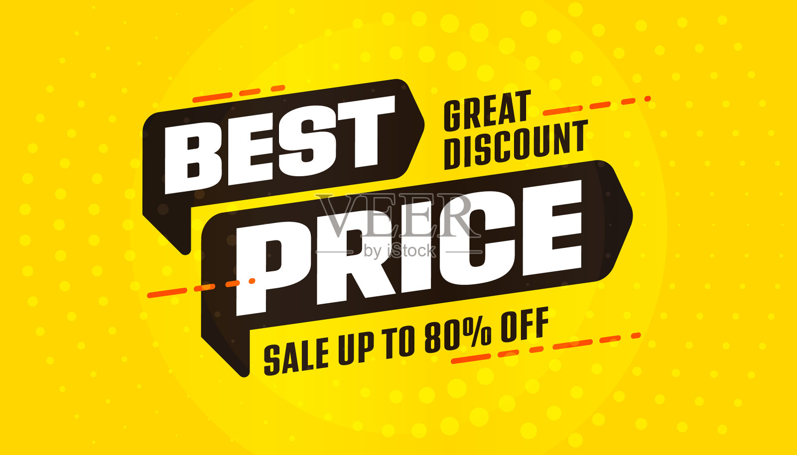 最好的价格标签和很大的折扣设计元素图片