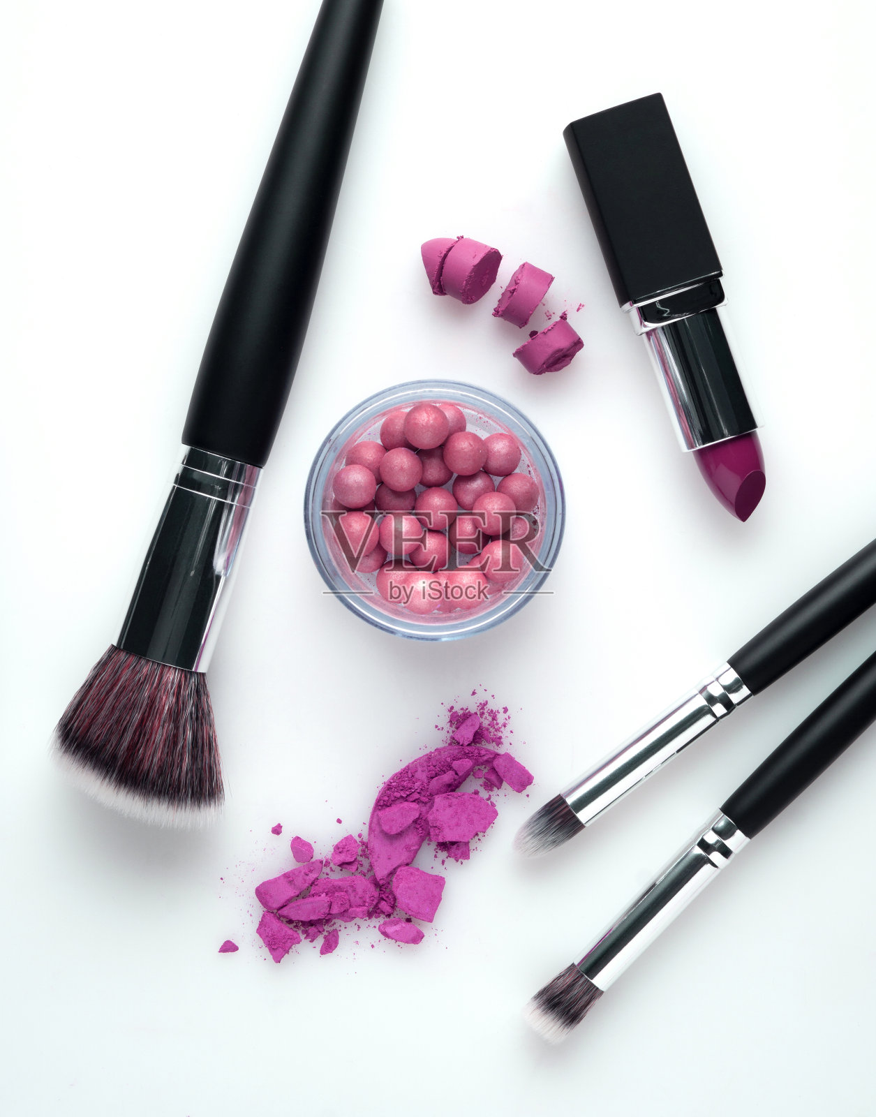 美容刷。照片摄影图片