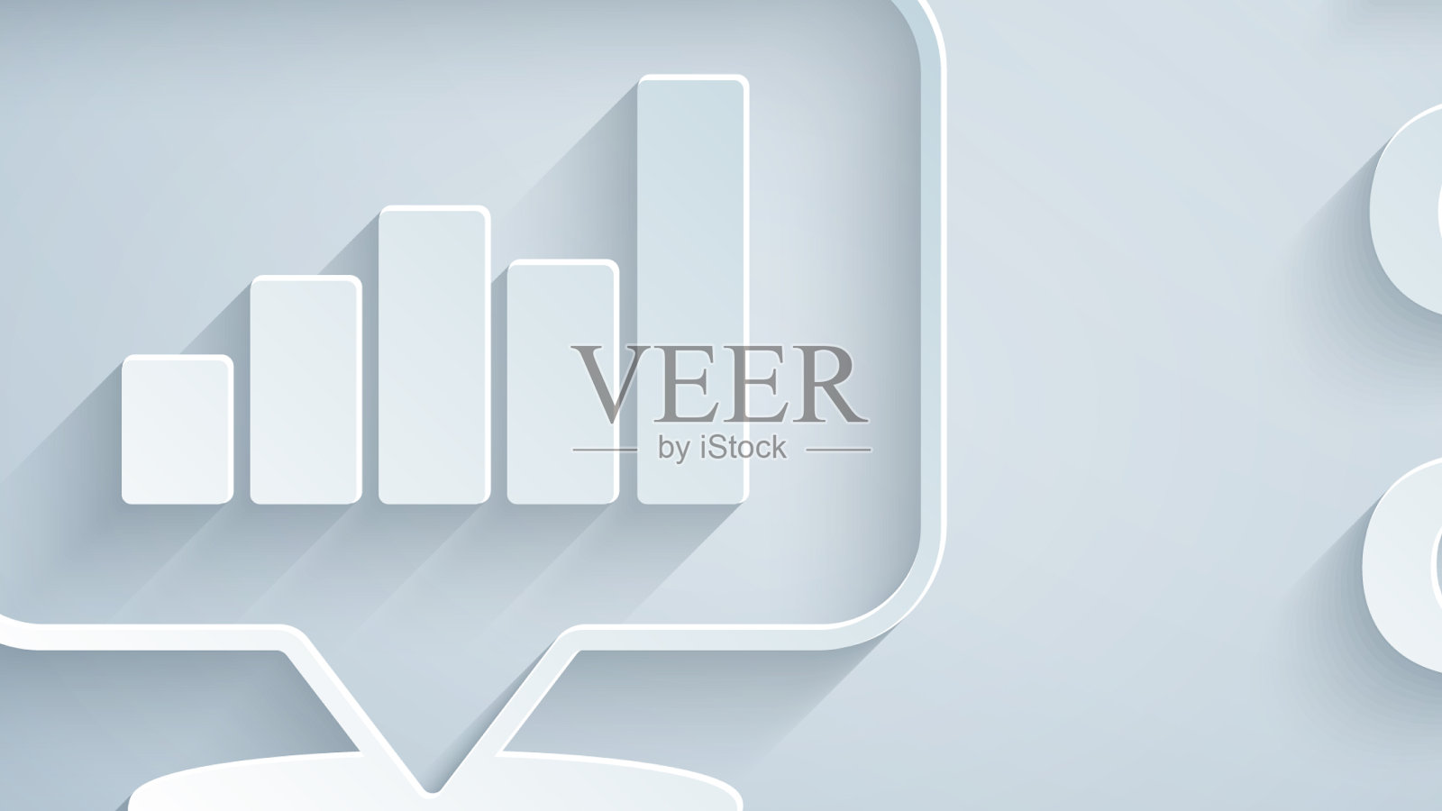 剪纸饼图信息图表图标孤立上插画图片素材