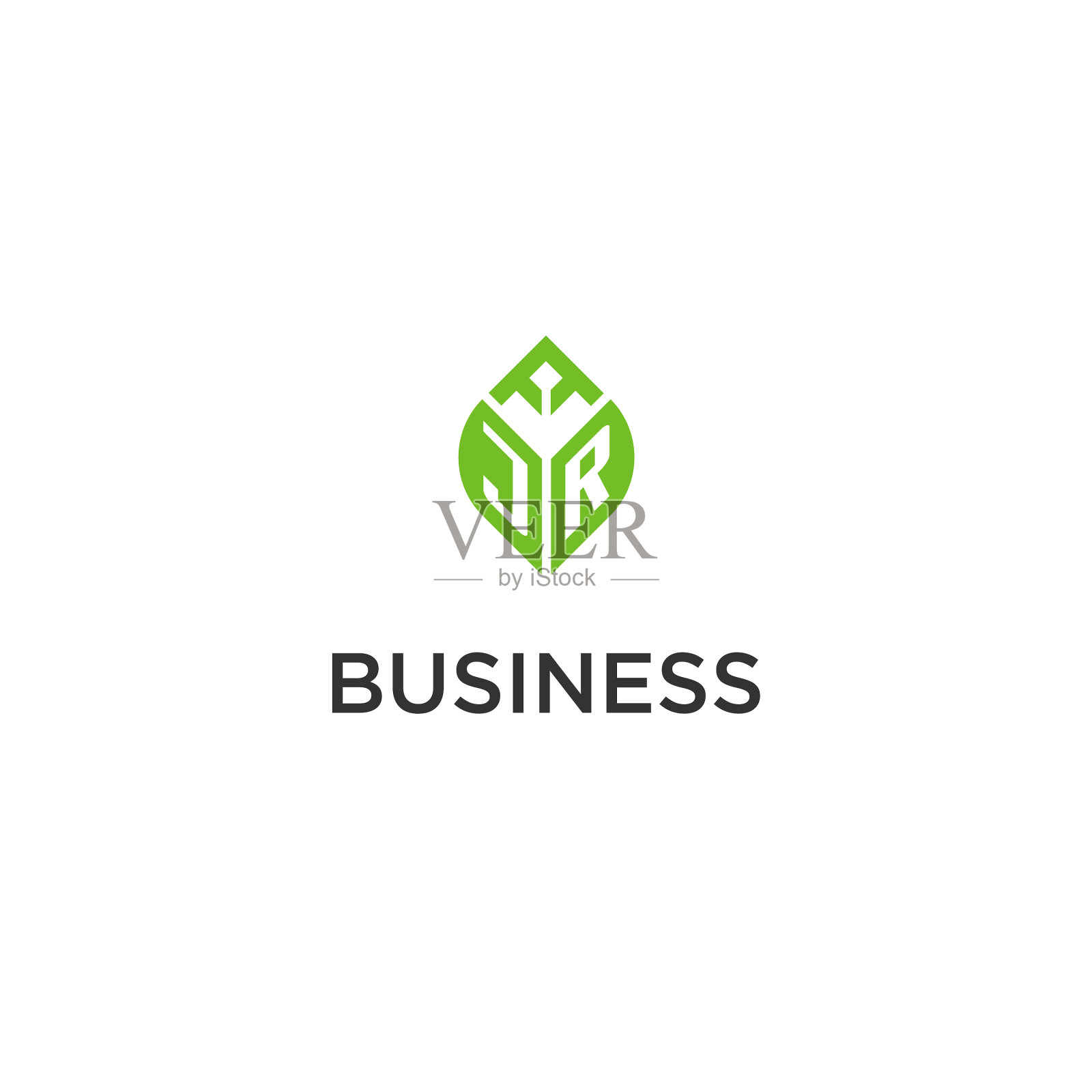 Jr字母与叶子标志的设计创意插画图片素材