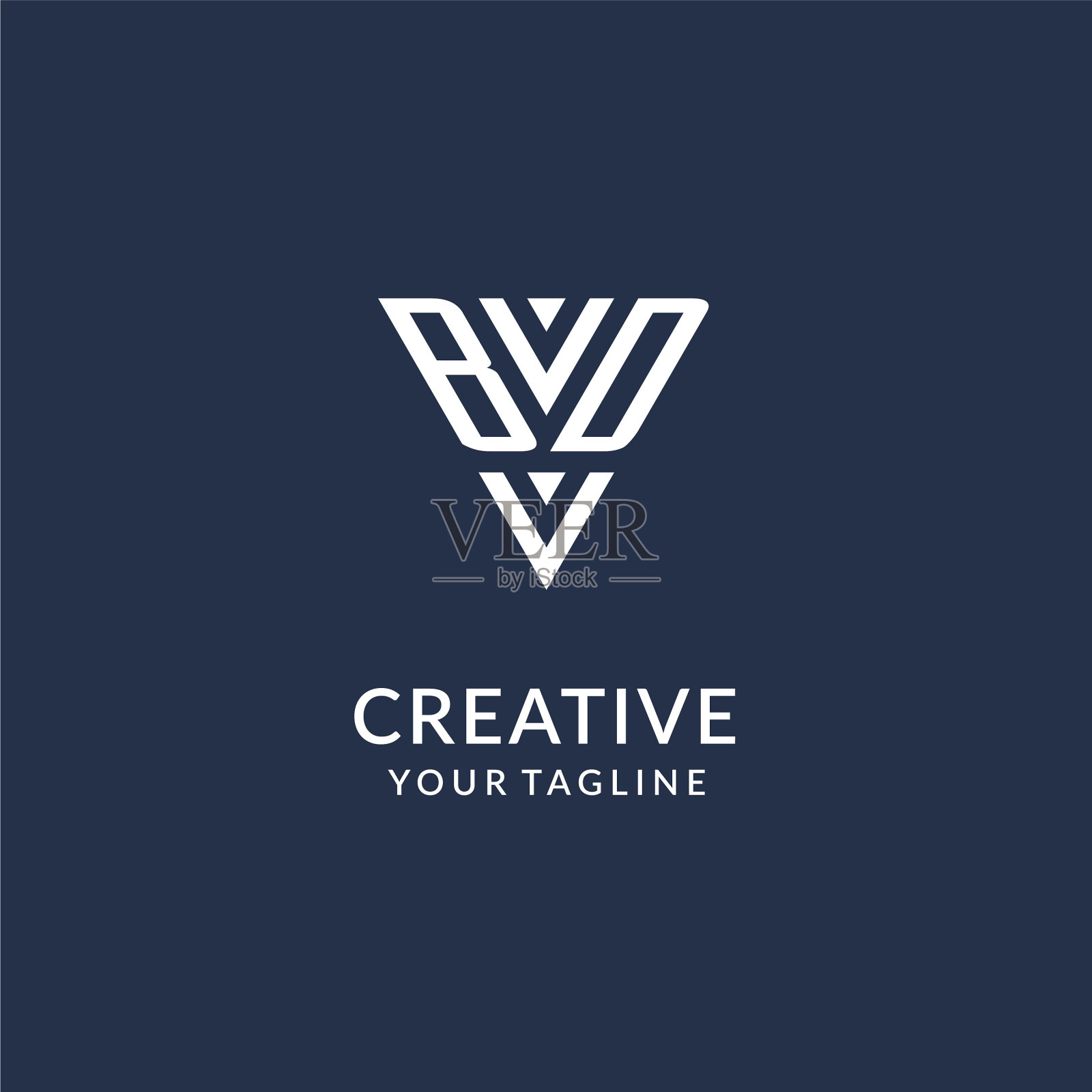 Bd三角字母标志设计思路创意十足插画图片素材