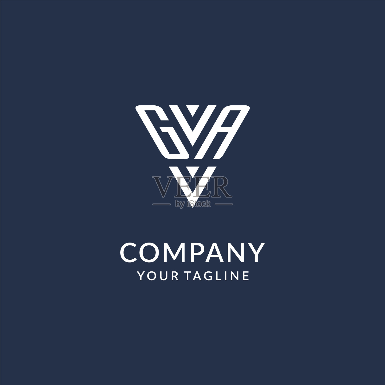 Ga三角字母标志设计思路创意十足插画图片素材