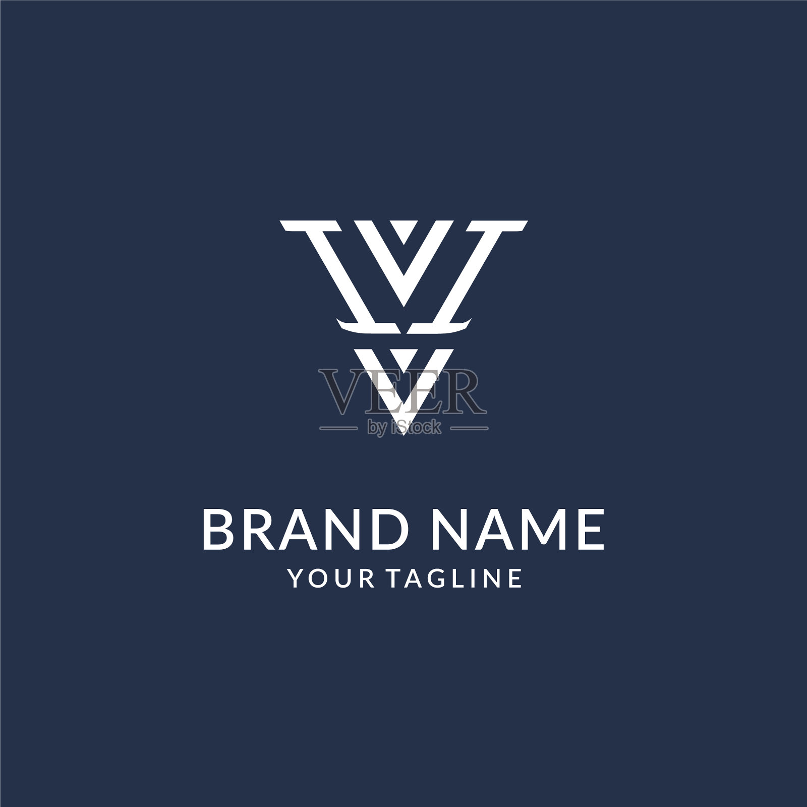 三角字母标志设计思路创意十足插画图片素材