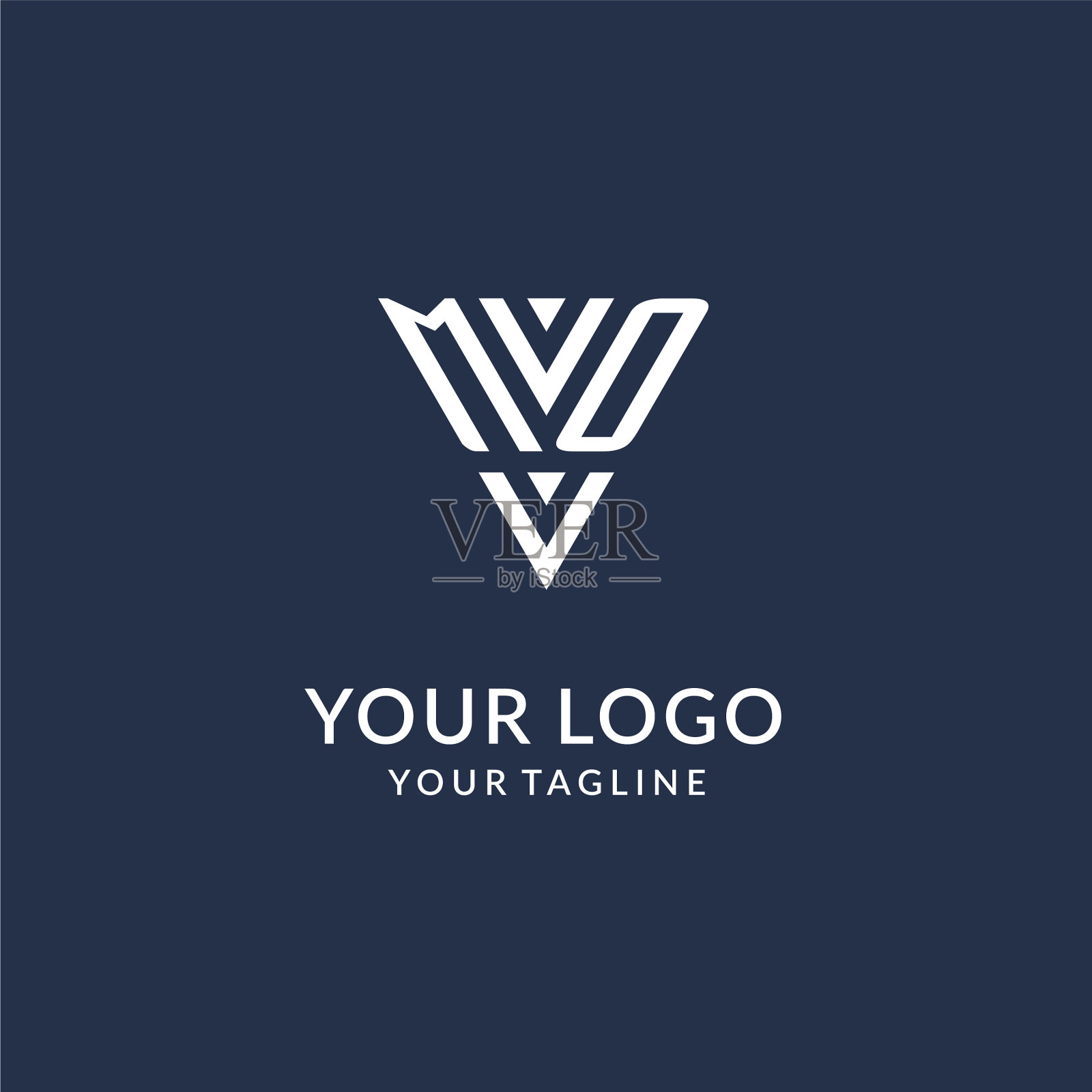 莫三角字母标志设计思路创意十足插画图片素材