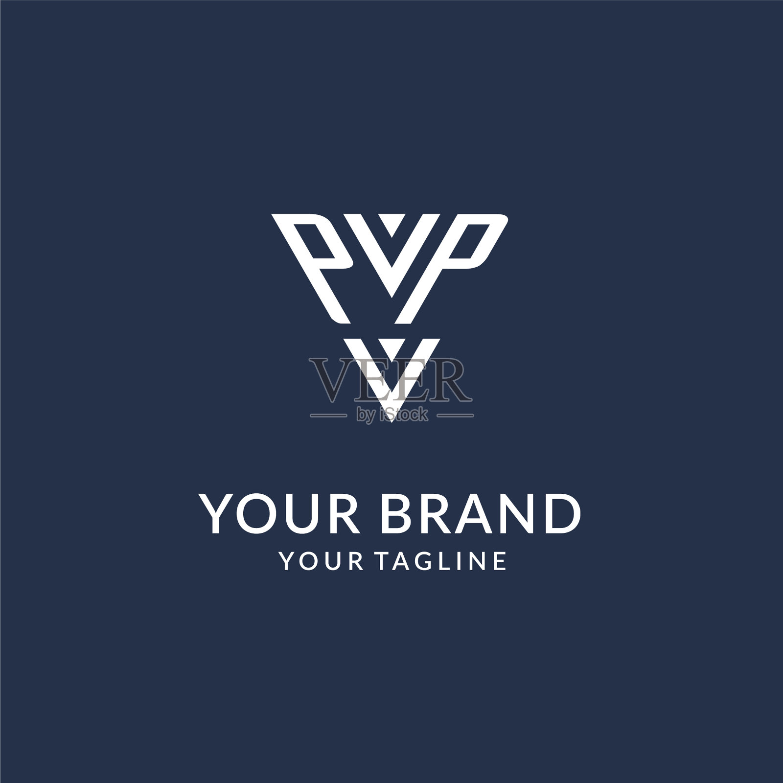 Pp三角字母logo设计思路创意十足插画图片素材