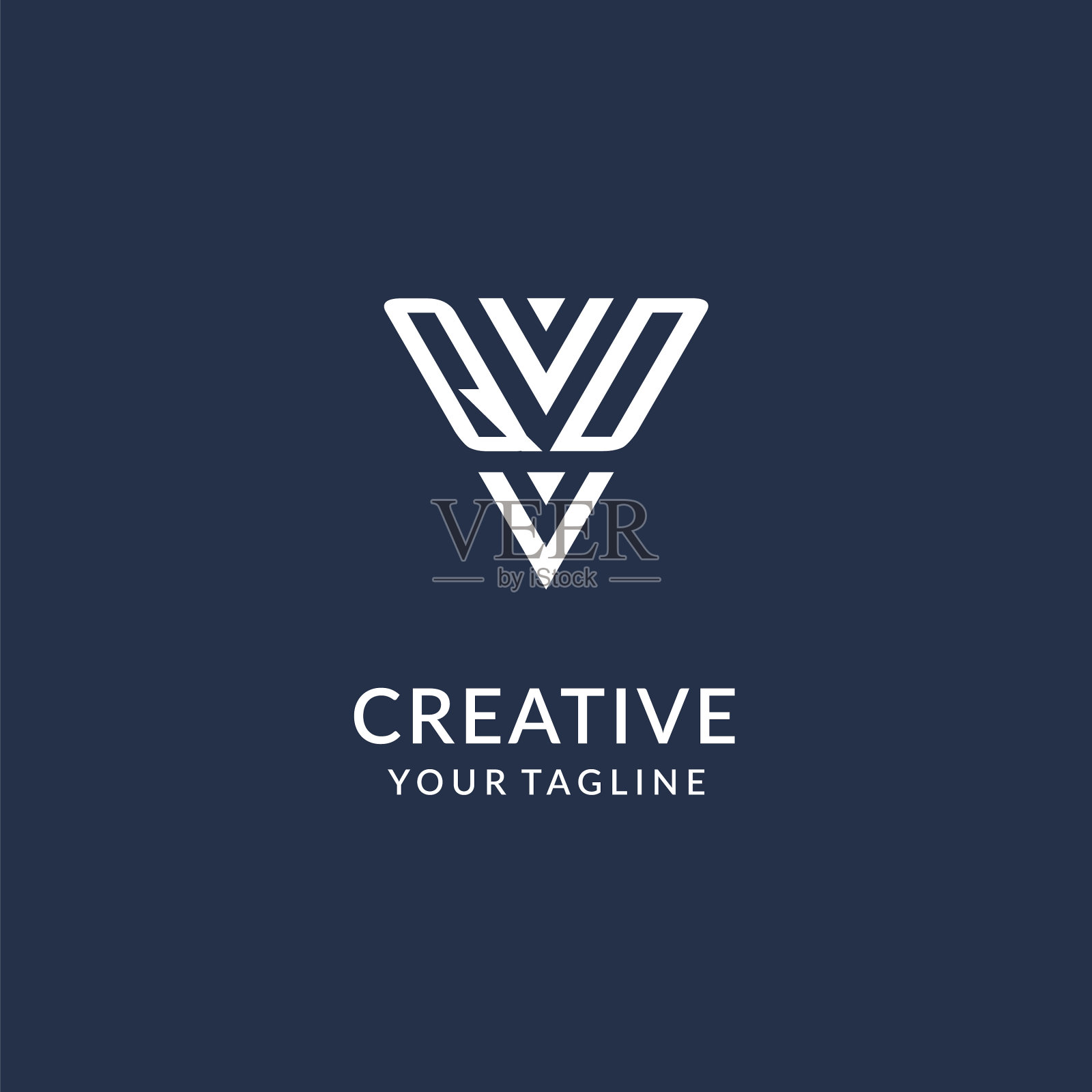 Qd三角字母标志设计思路创意十足插画图片素材