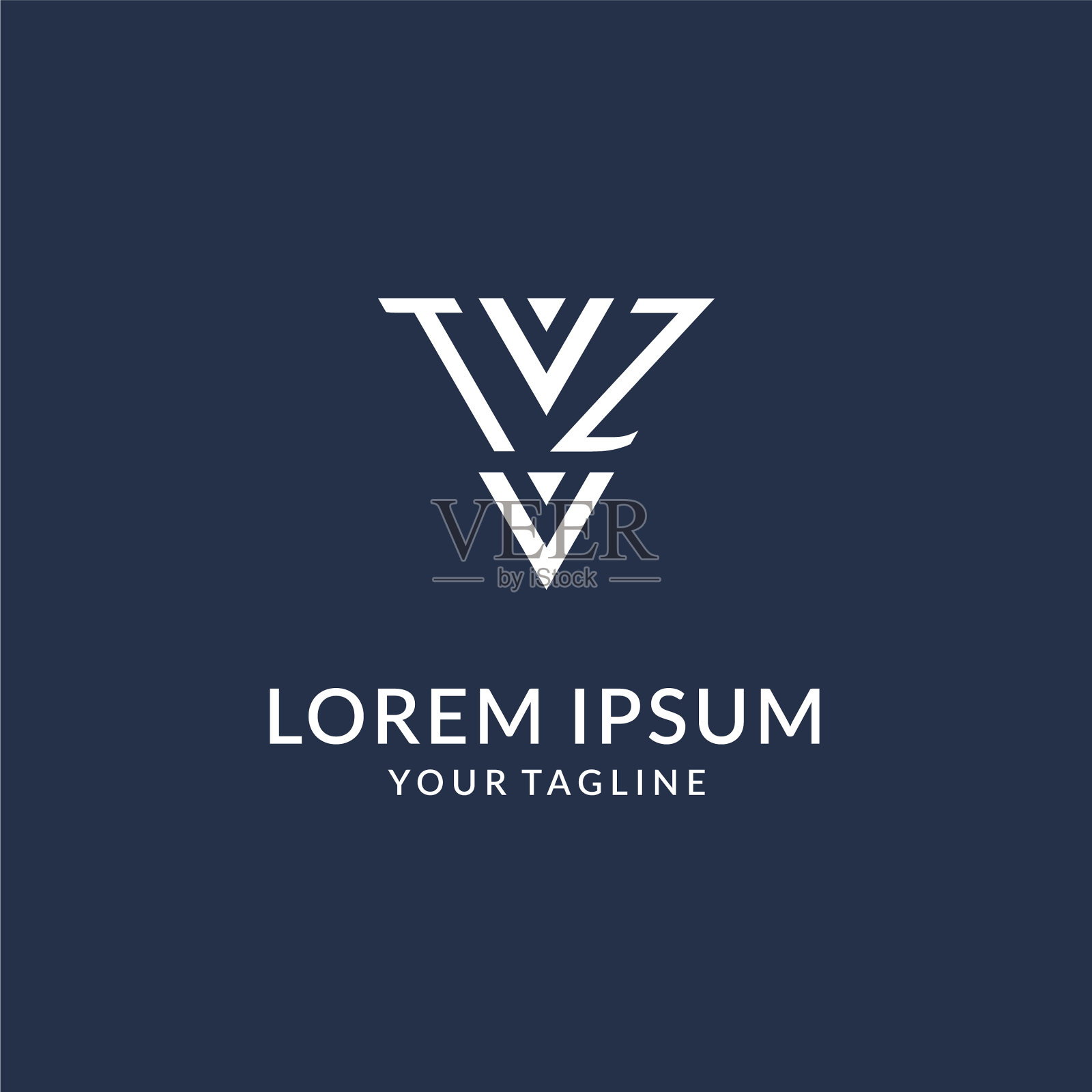 三角字母logo设计思路创意十足插画图片素材