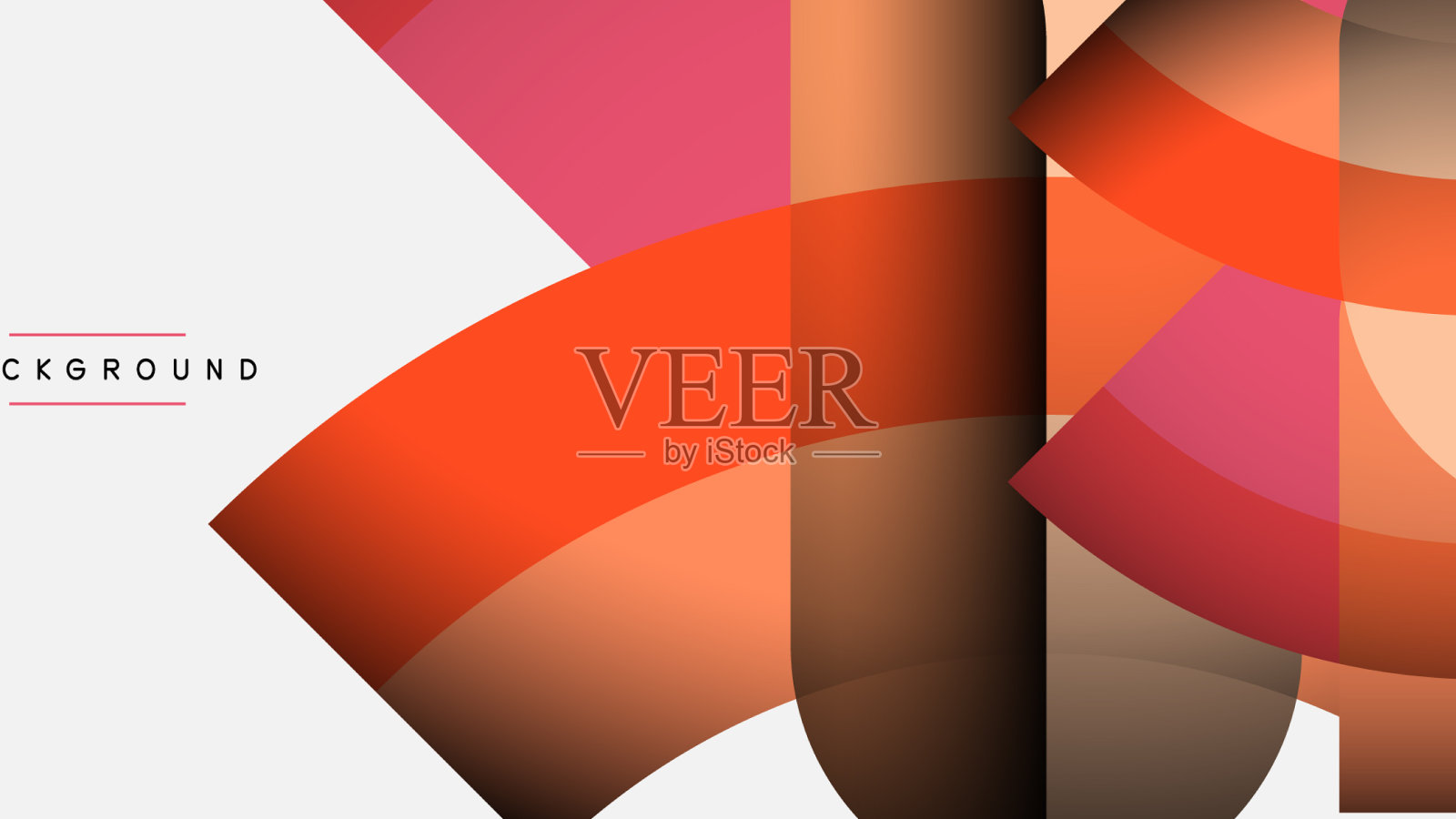 时尚的形状，颜色，最小的设计组成插画图片素材