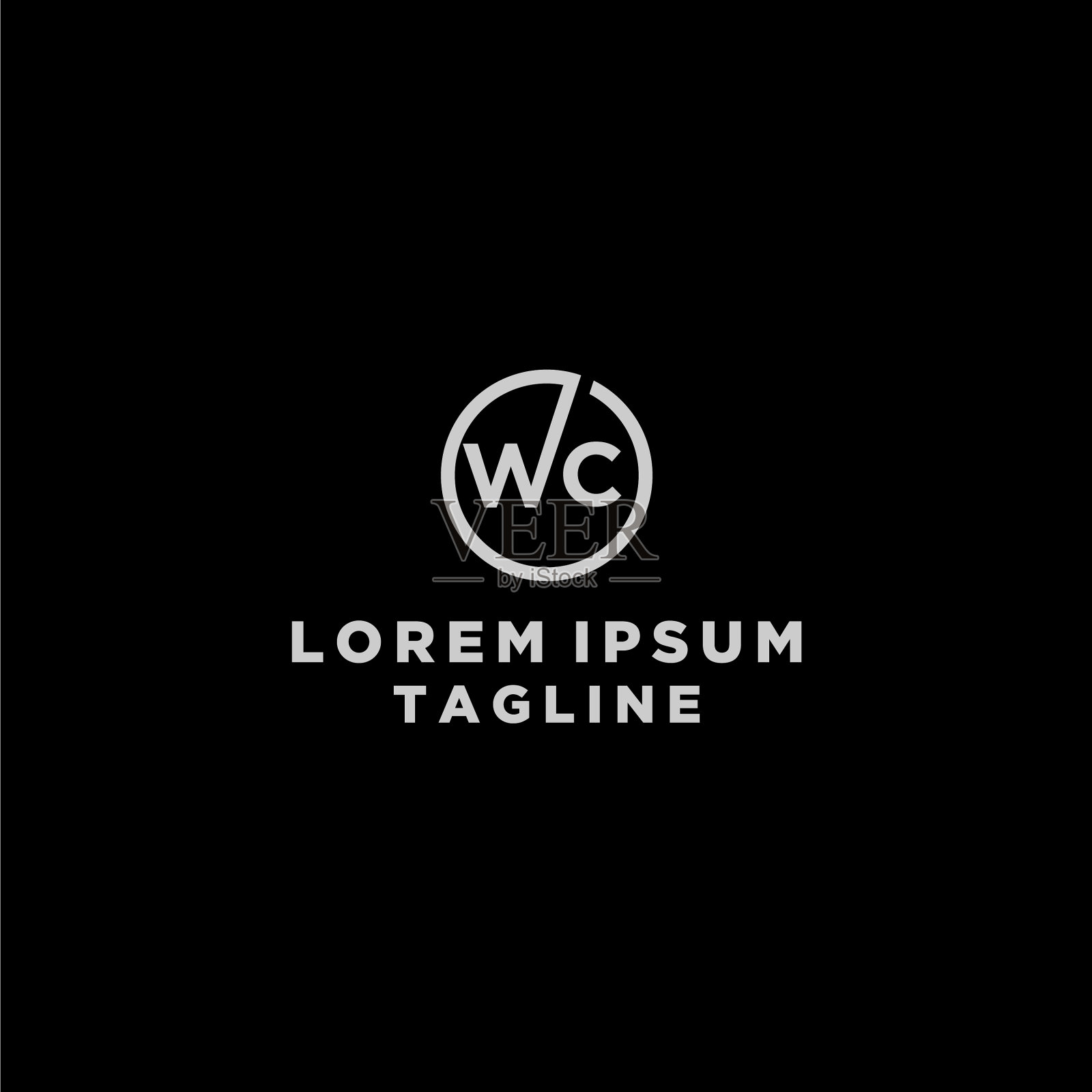 wc圆的标志插画图片素材