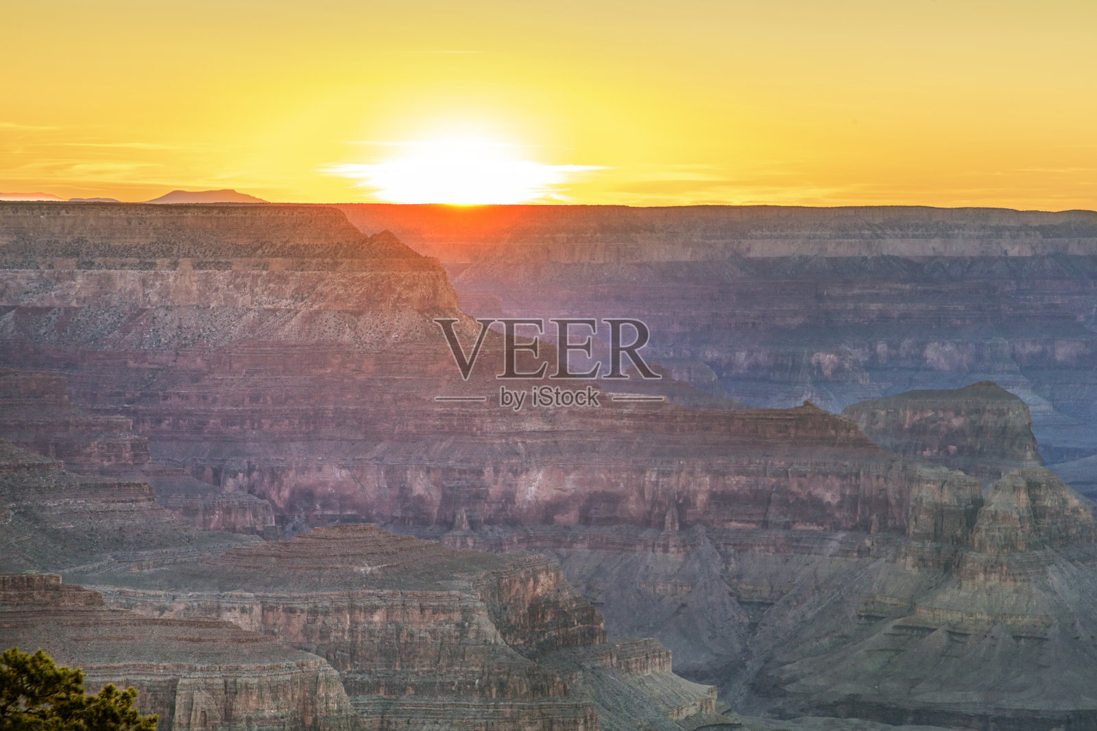 美国大峡谷的落日美景照片摄影图片