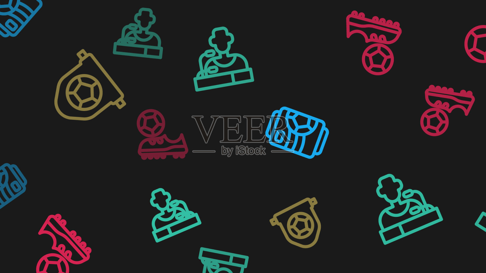 设线啤酒罐足球运动员压图标素材