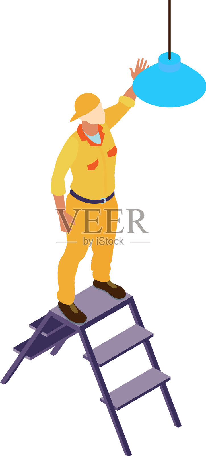 安装灯罩组件设计元素图片