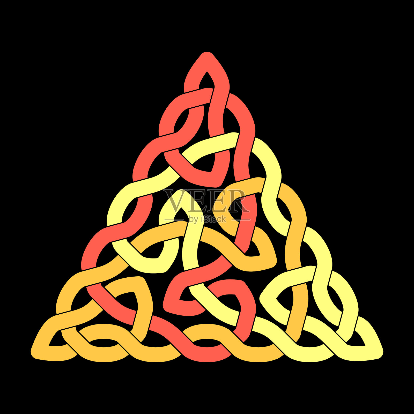 凯尔特结三角形装饰物插画图片素材