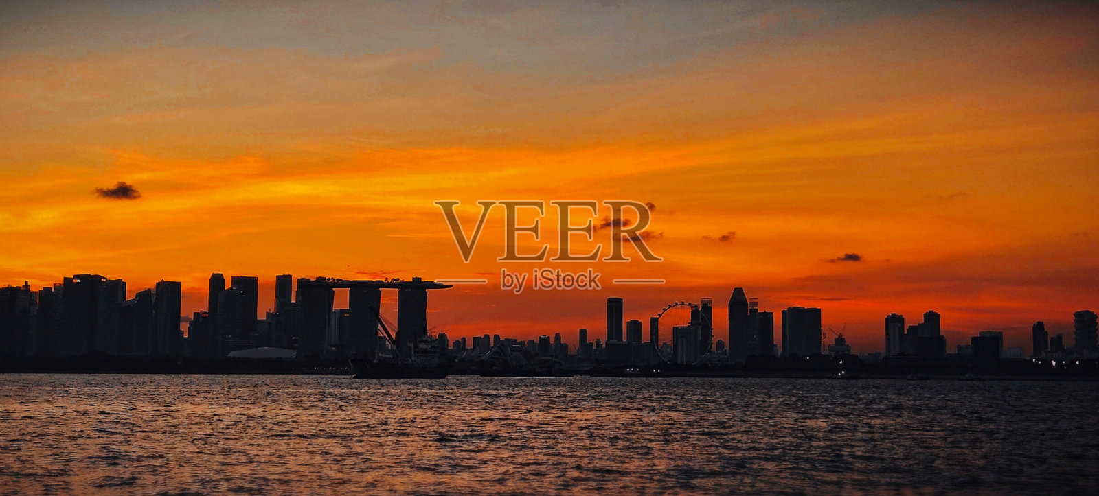 日落新加坡城市照片摄影图片