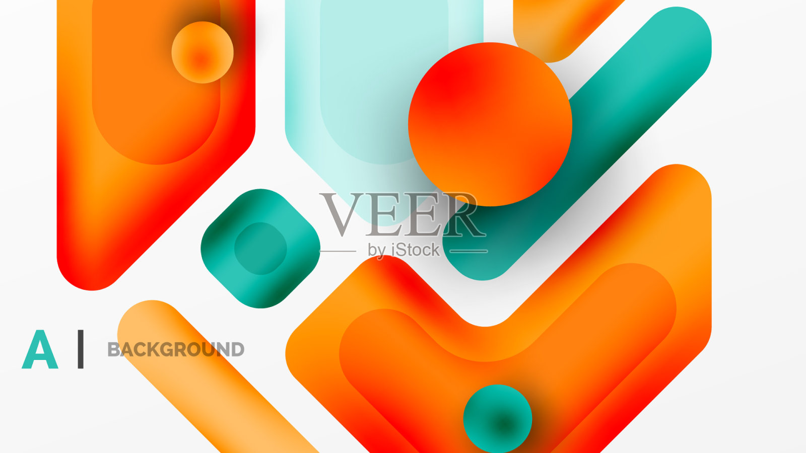 五颜六色的几何形状，线条，正方形和插画图片素材