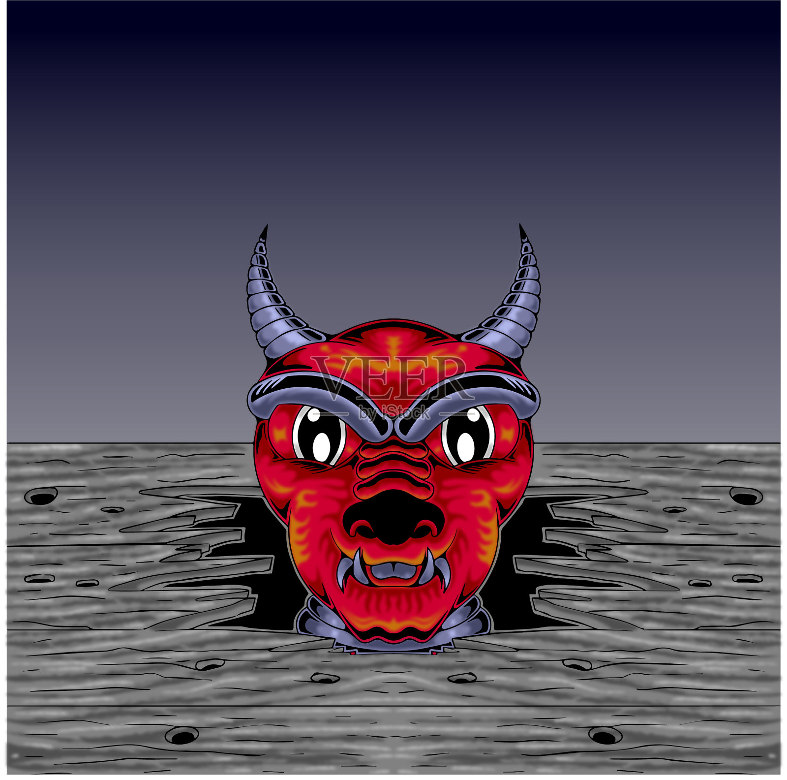 愤怒的狗头艺术插画图片素材