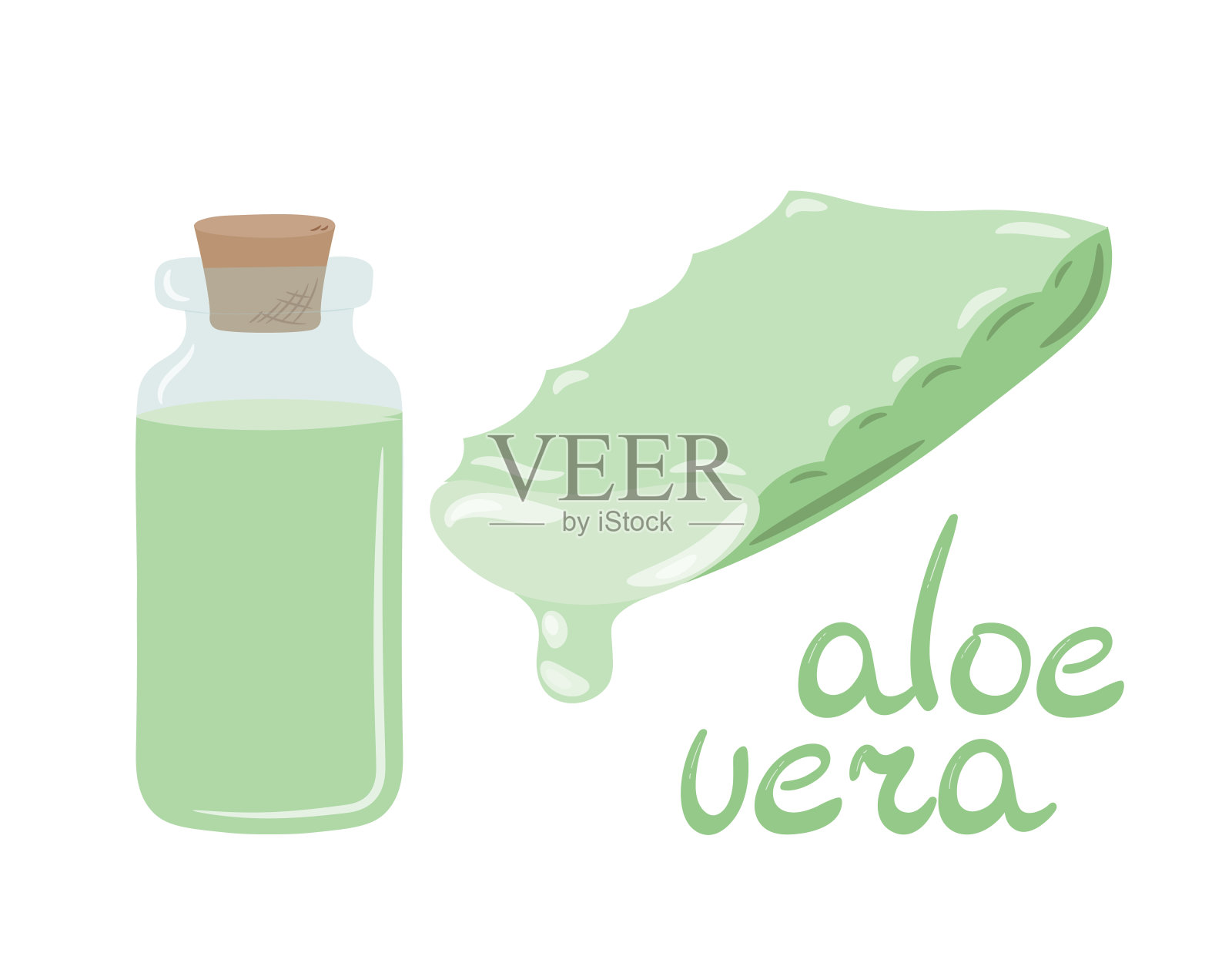 一滴芦荟植物插画图片素材