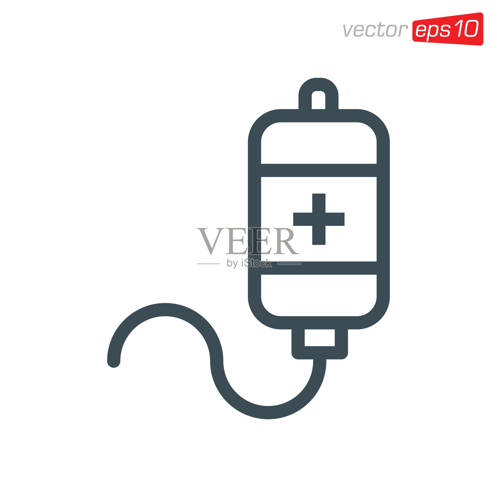 注入或袋血图标设计矢量插画图片素材