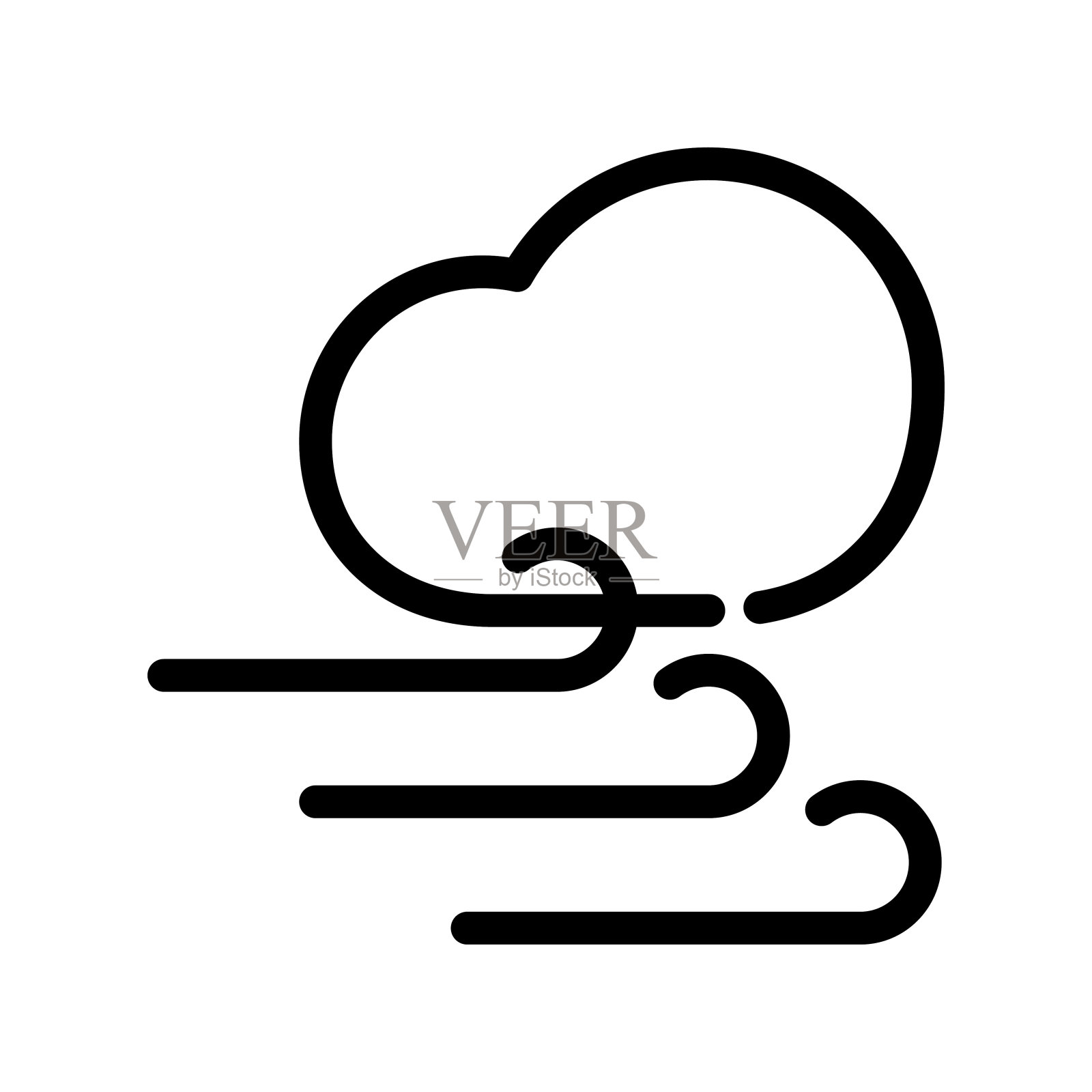 有风的图标插画图片素材