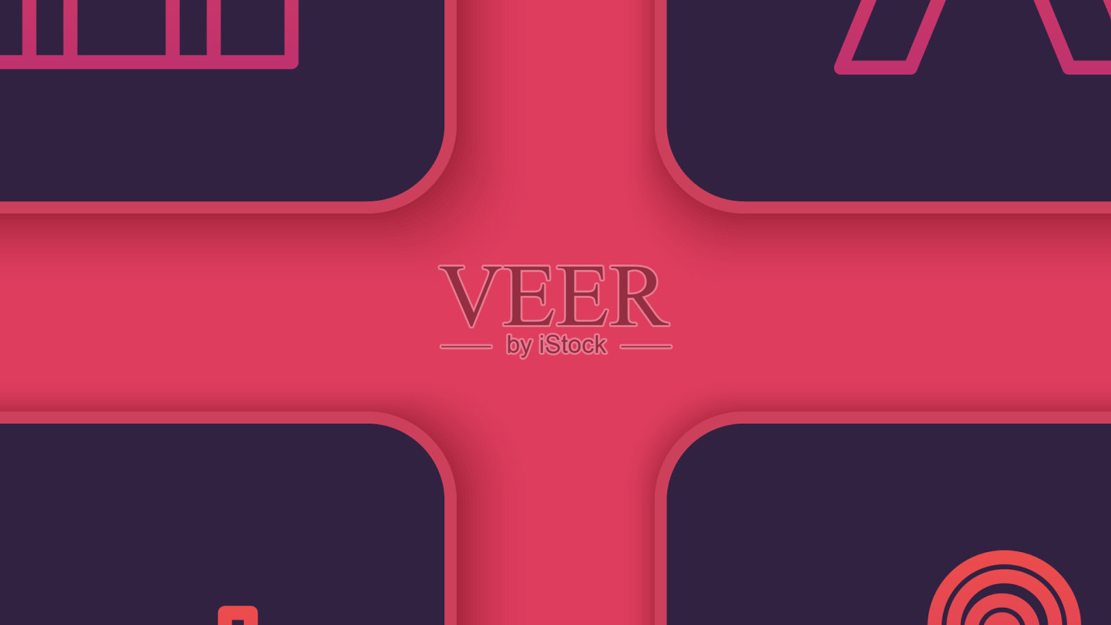 设置线马戏团帐篷碰碰车目标和图标素材