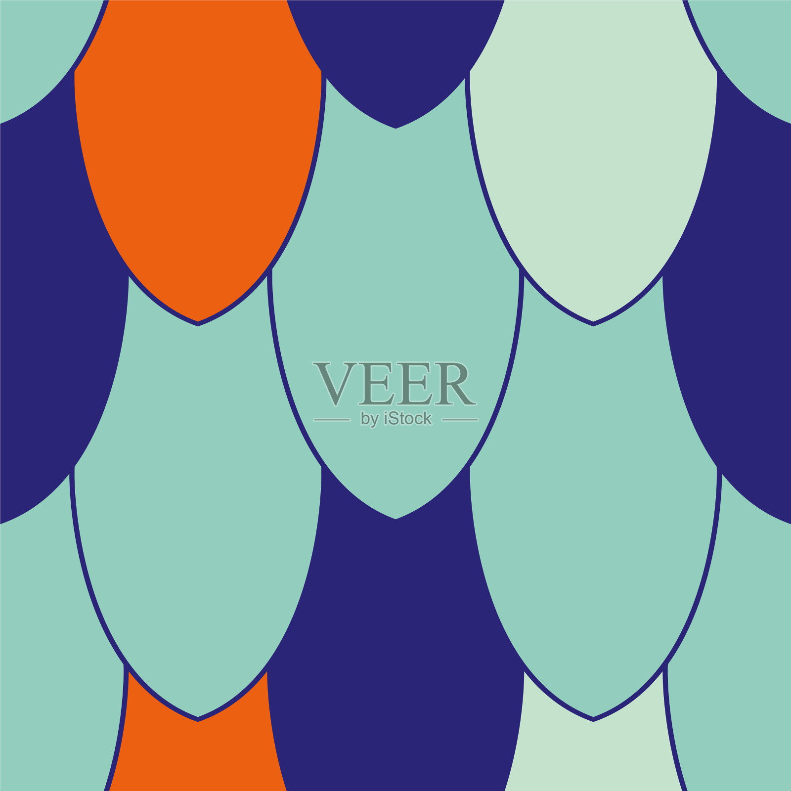 尖尺度无缝模式背景插画图片素材