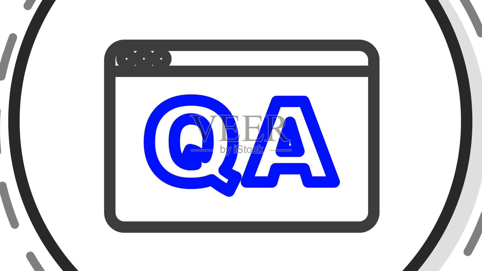 线发言气泡与问题和回答图标插画图片素材