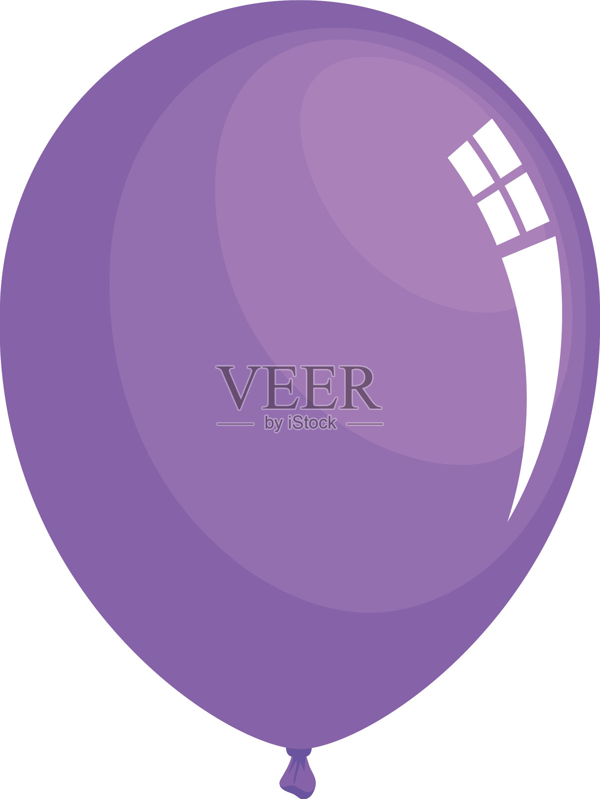 紫色气球氦气漂浮设计元素图片